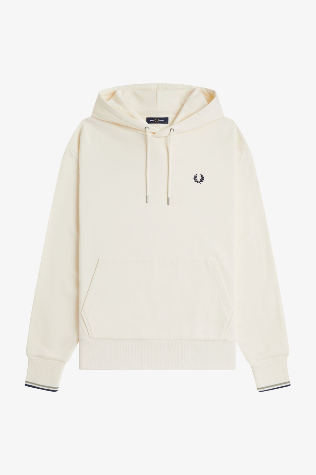 FRED PERRY TIPPED HOODED SWEATSHIRT en color BLANCO (4)
