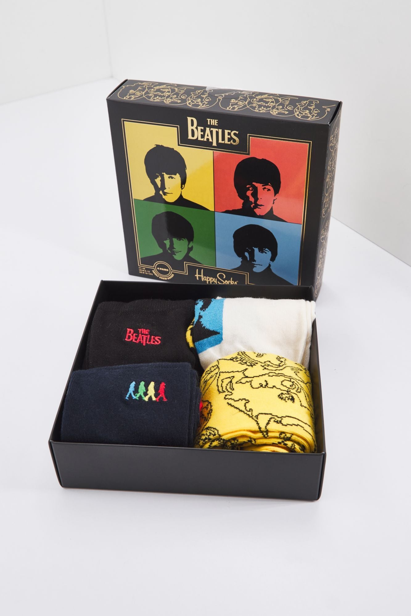 HAPPY SOCKS THE BEATLELS 4 PACK GIFT en color MULTICOLOR (1)