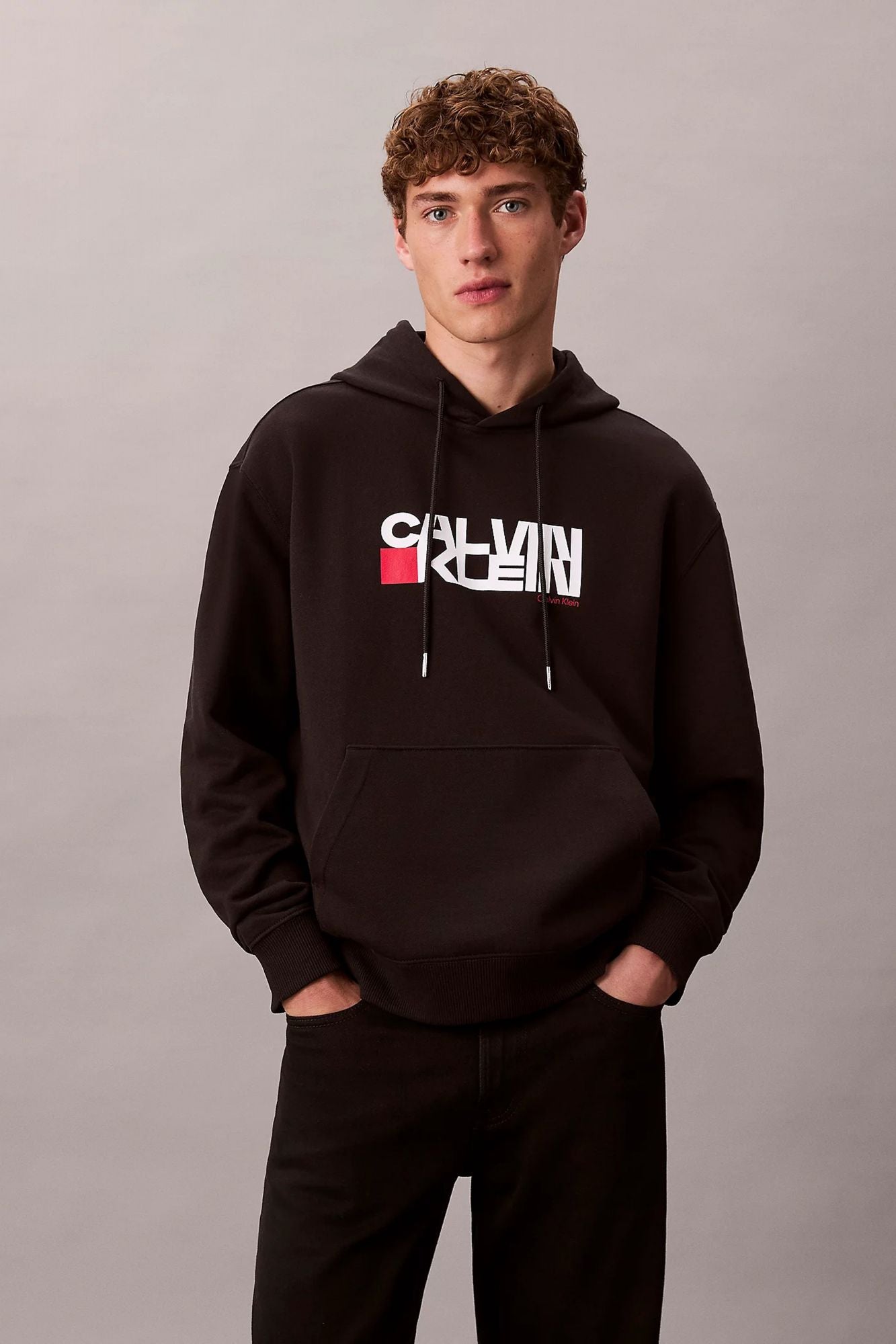CALVIN KLEIN LS EU 350TERRY CK REDBOX en color NEGRO (1)
