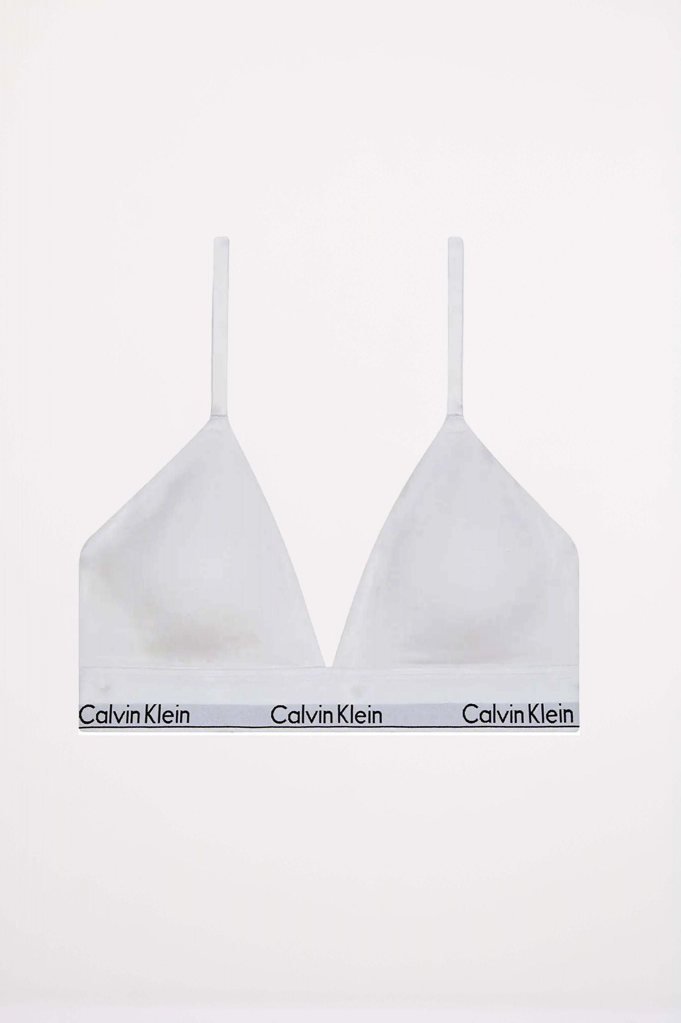 CALVIN KLEIN LIGHTLY LINED TRIANGLE BRALETTE en color BLANCO (1)