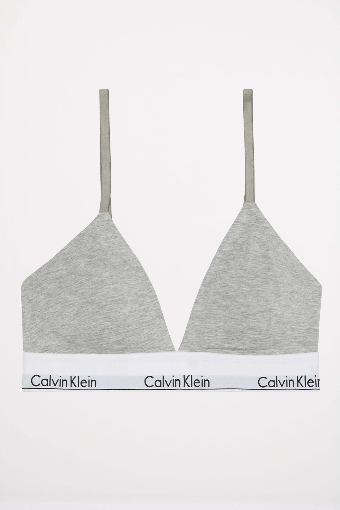 CALVIN KLEIN LIGHTLY LINED TRIANGLE BRALETTE en color GRIS (1)