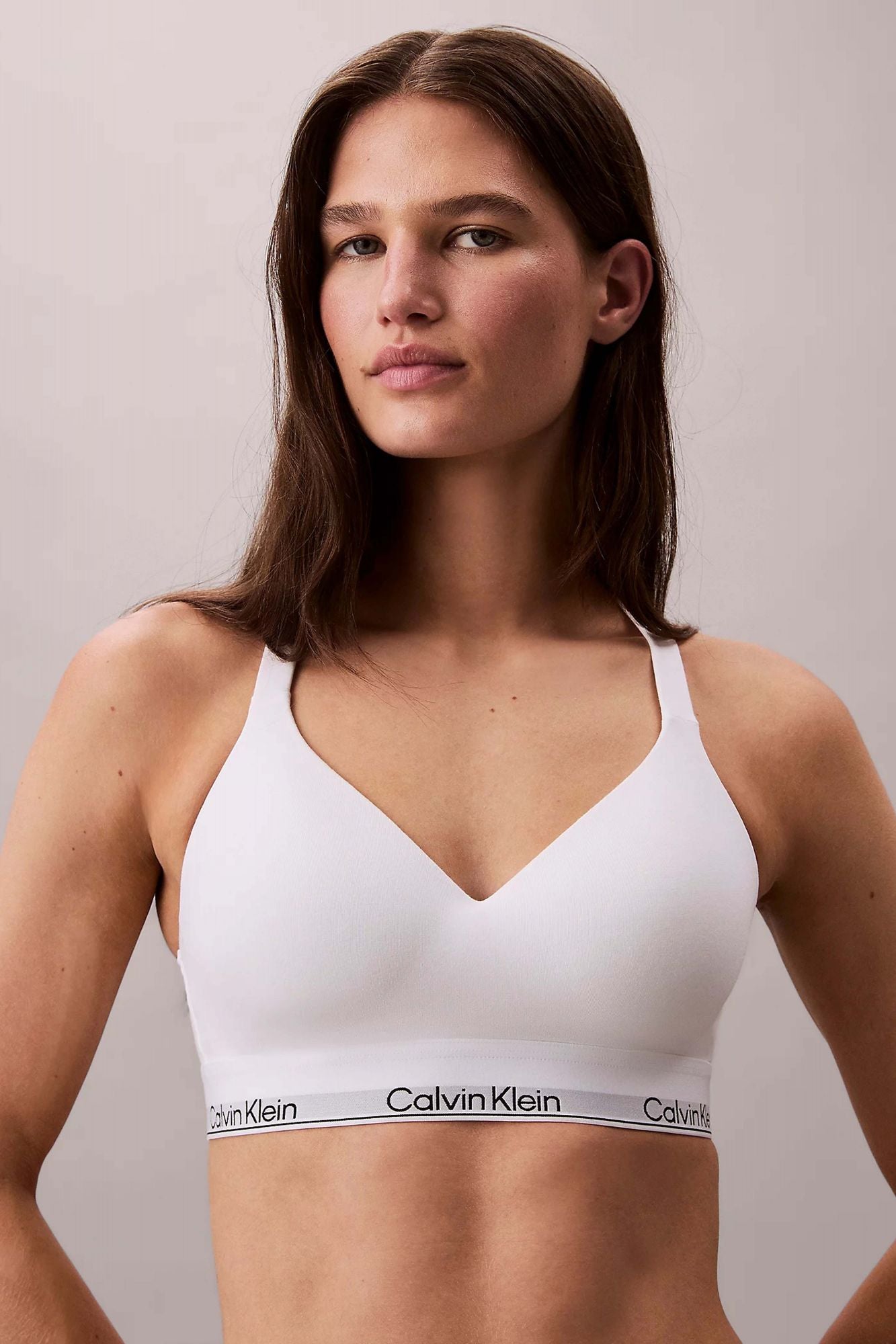 CALVIN KLEIN LIFT BRALETTE ICON COTTON en color BLANCO (1)