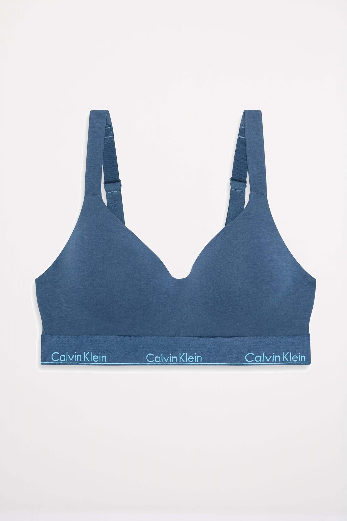 CALVIN KLEIN LIFT BRALETTE ICON COTTON en color AZUL (1)