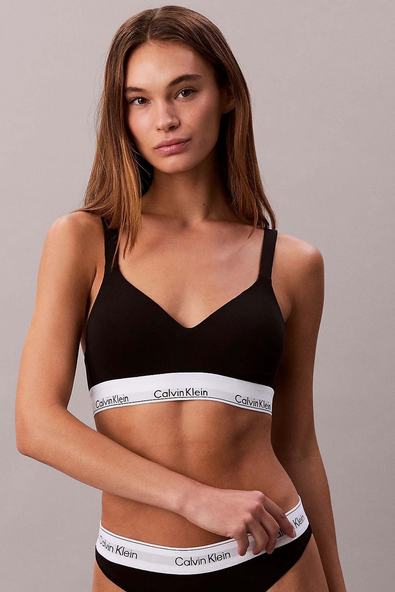 CALVIN KLEIN LIFT BRALETTE ICON COTTON en color NEGRO (1)