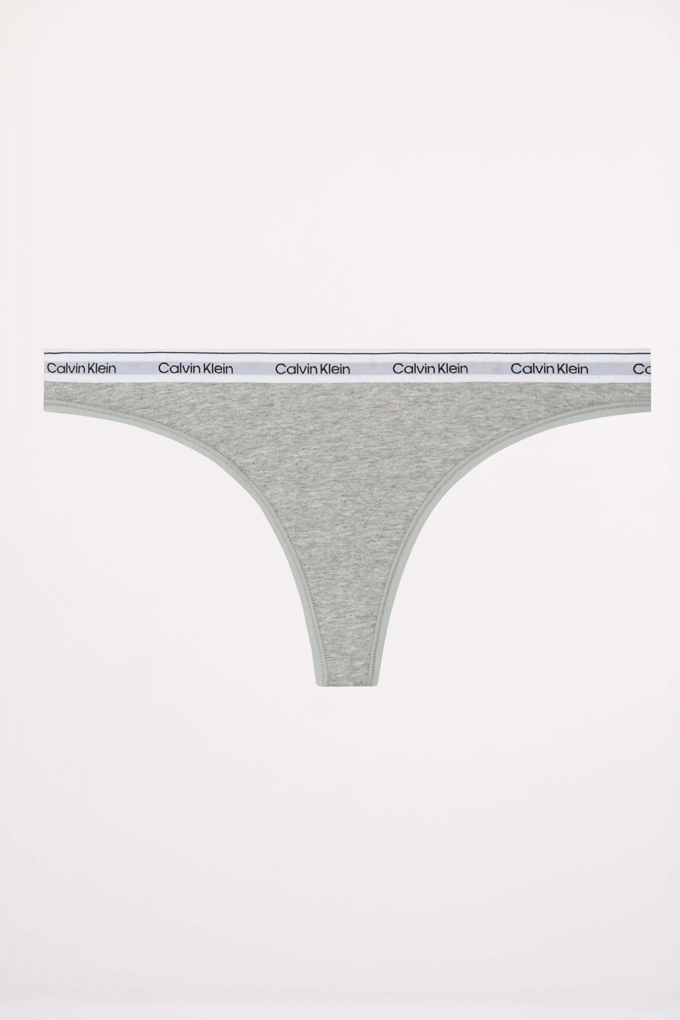 CALVIN KLEIN LOW-RISE COTTON-MODAL THONG en color GRIS (1)