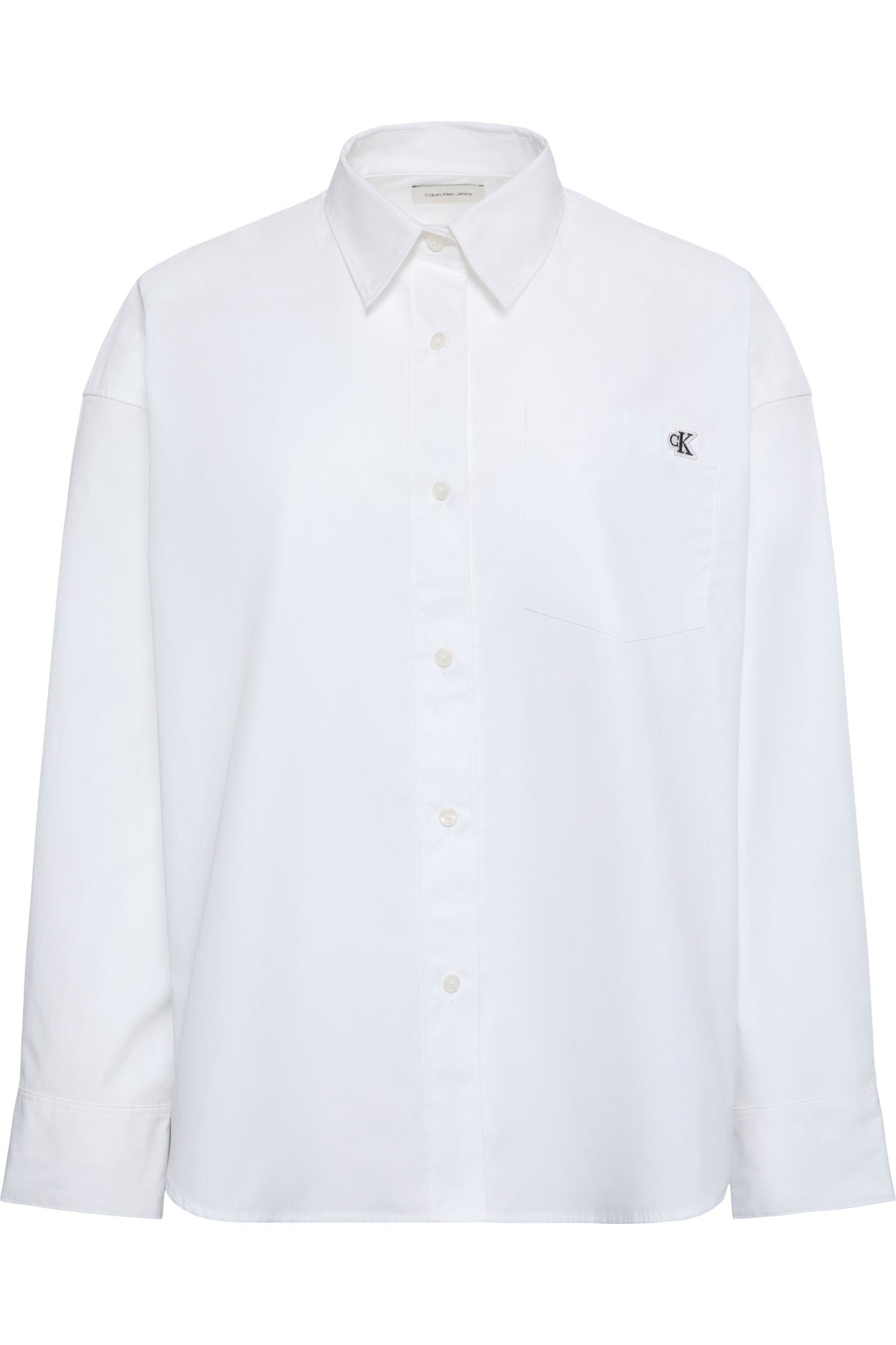 CALVIN KLEIN LV047F104G COTTON POPLIN CROPPED en color BLANCO (3)