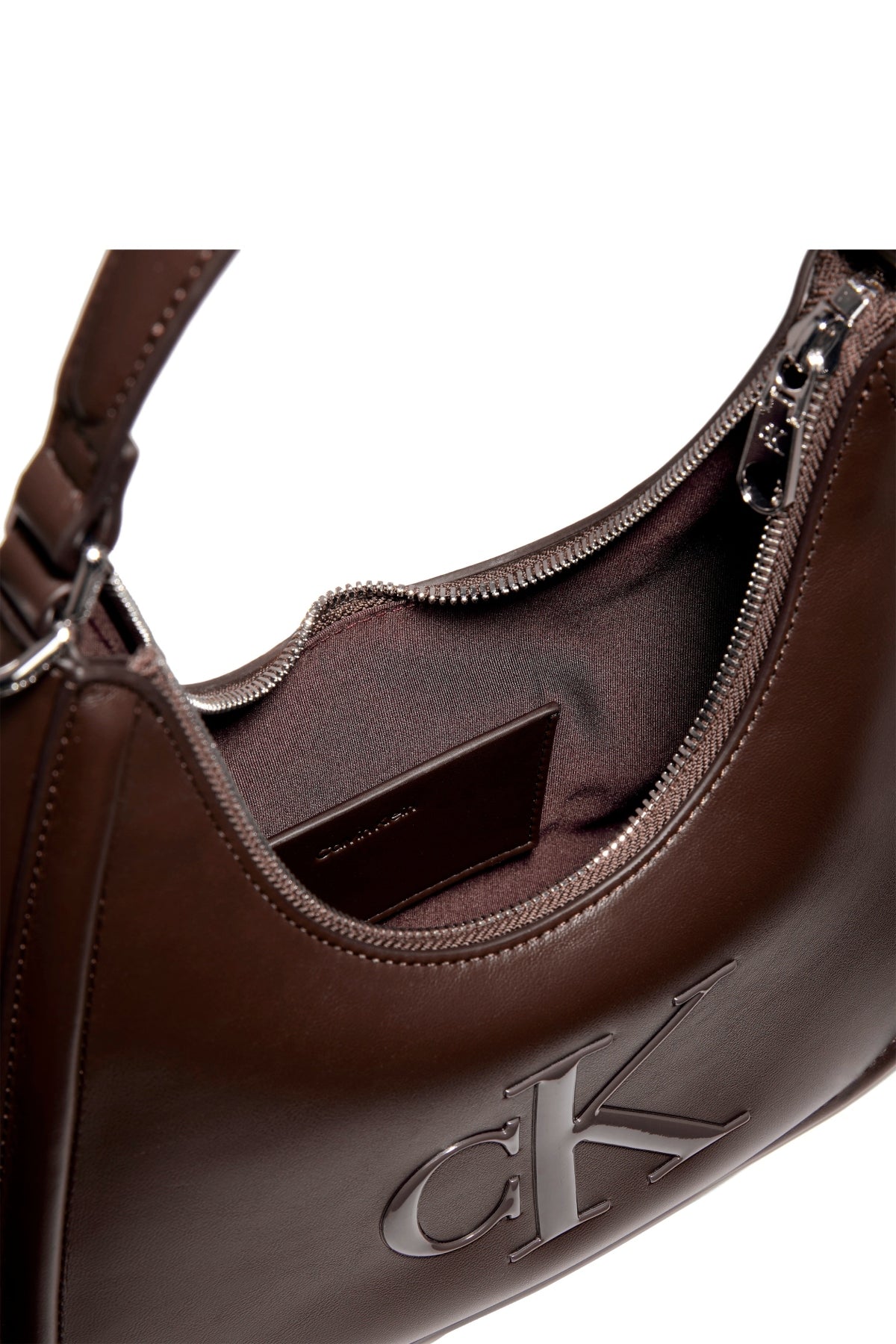 CALVIN KLEIN LV04F3561G BOLD CK SMALL CRESCENT B en color MARRON (3)
