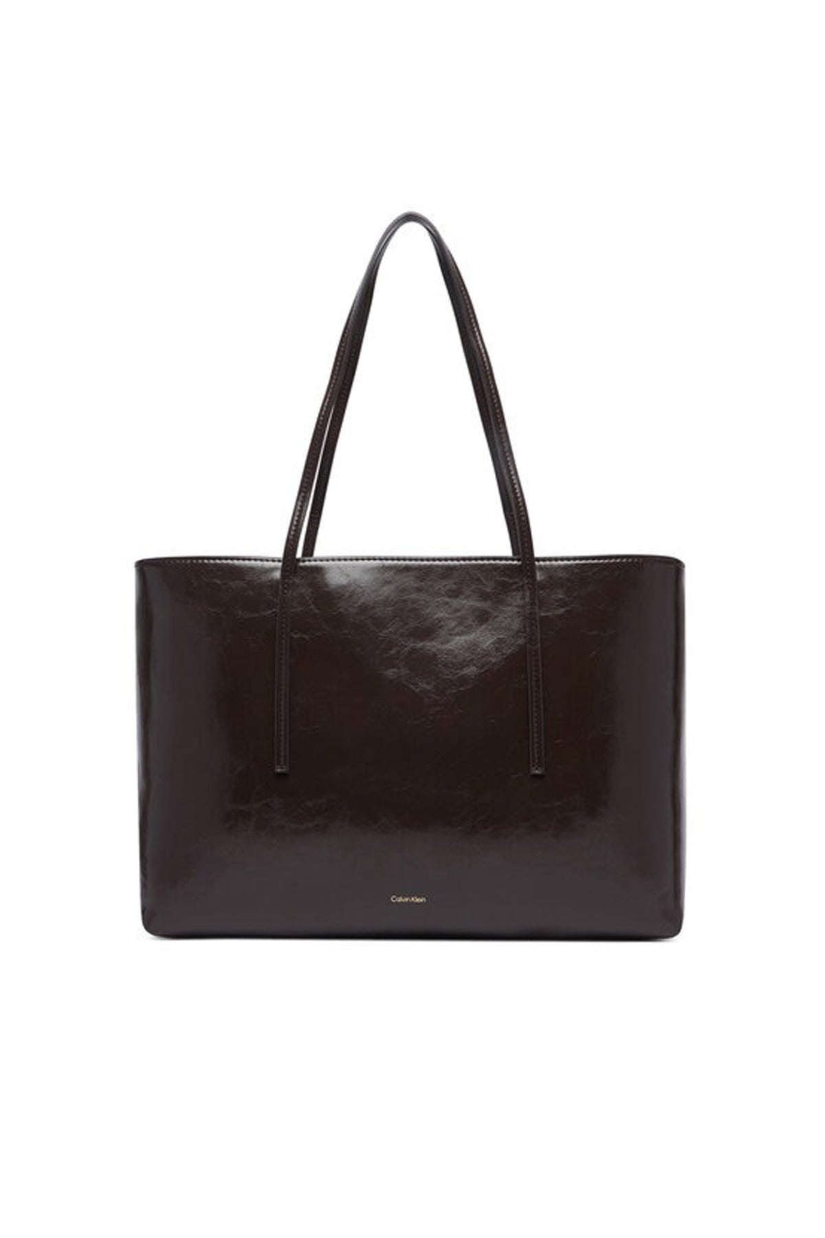 CALVIN KLEIN LV04F3537G FOIL LOGO GLOSSY TOTE PO en color MARRON (3)