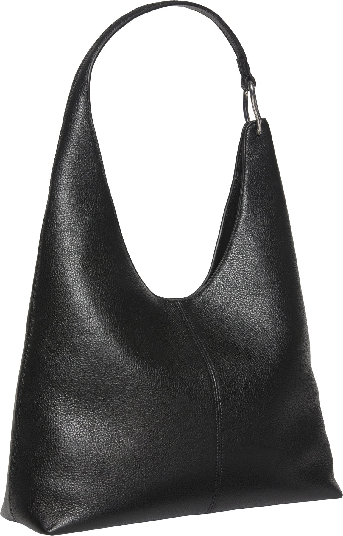 CALVIN KLEIN LV04F3543G SLOUCHY LEATHER SHOULDER en color NEGRO (2)