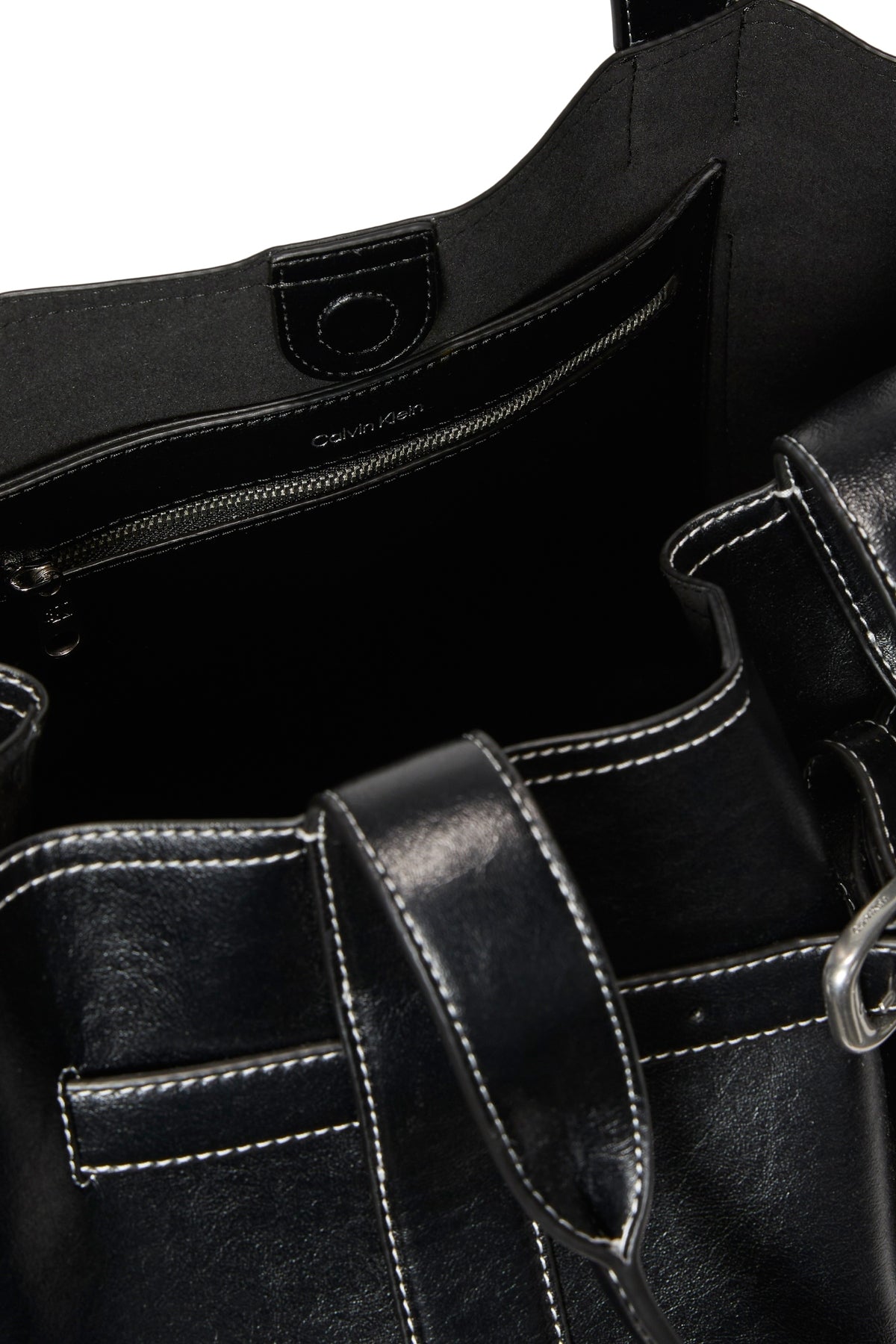 CALVIN KLEIN LV04F3551G BUCKLE MEDIUM BUCKET en color NEGRO (3)