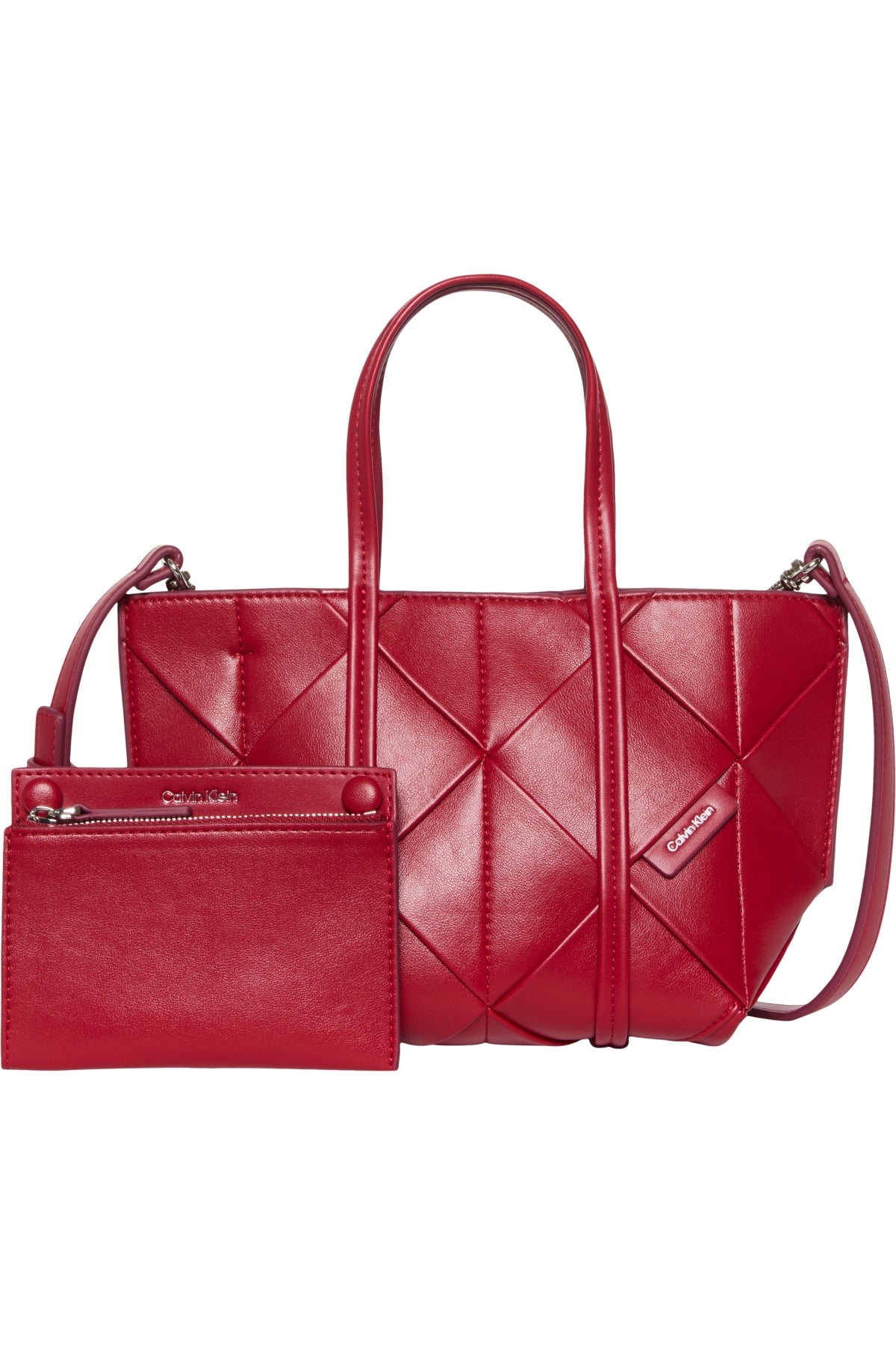 CALVIN KLEIN LV04F3580G WOVEN MINI TOTE CROSSBOD en color ROJO (1)