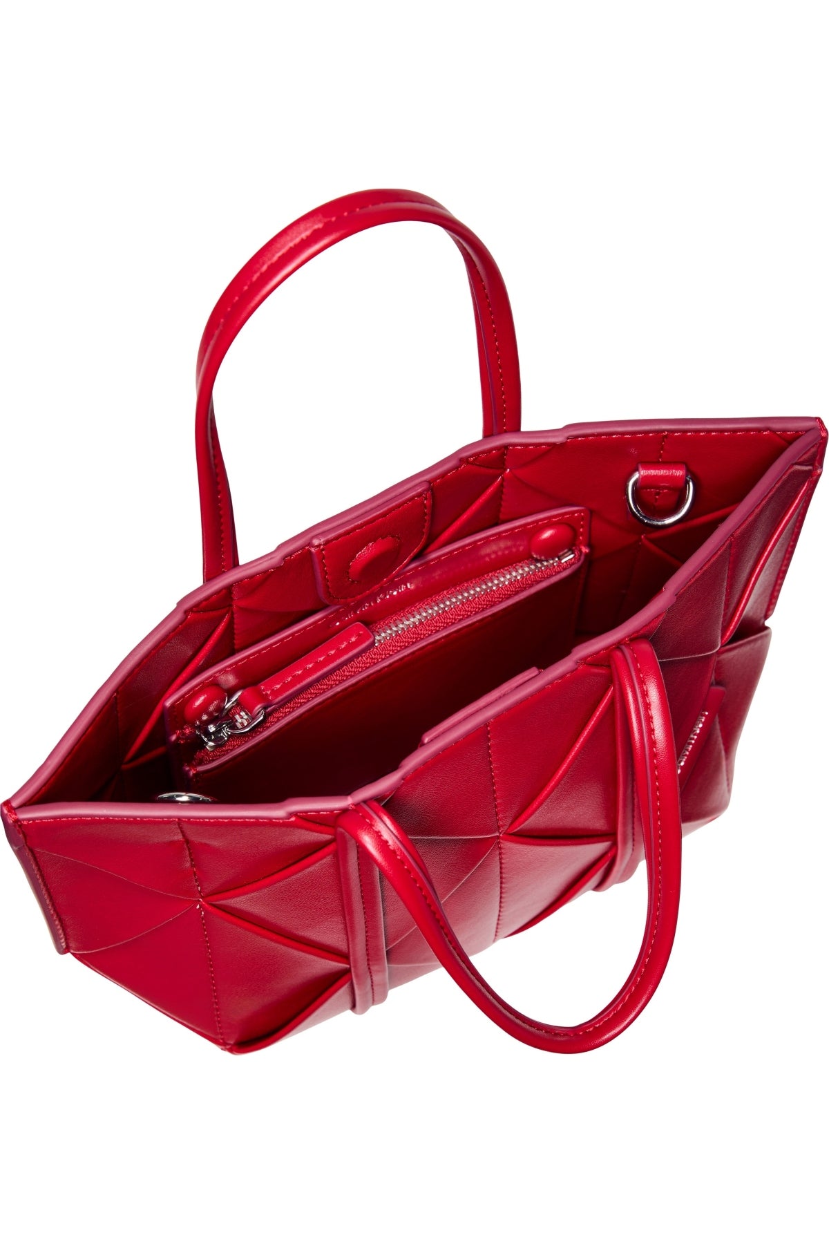 CALVIN KLEIN LV04F3580G WOVEN MINI TOTE CROSSBOD en color ROJO (3)