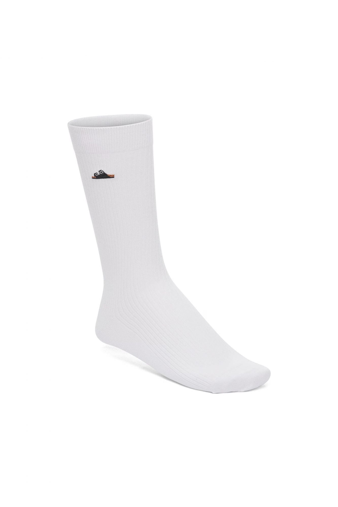BIRKENSTOCK  COTTON RIBBED SOCKS  en color BLANCO (1)