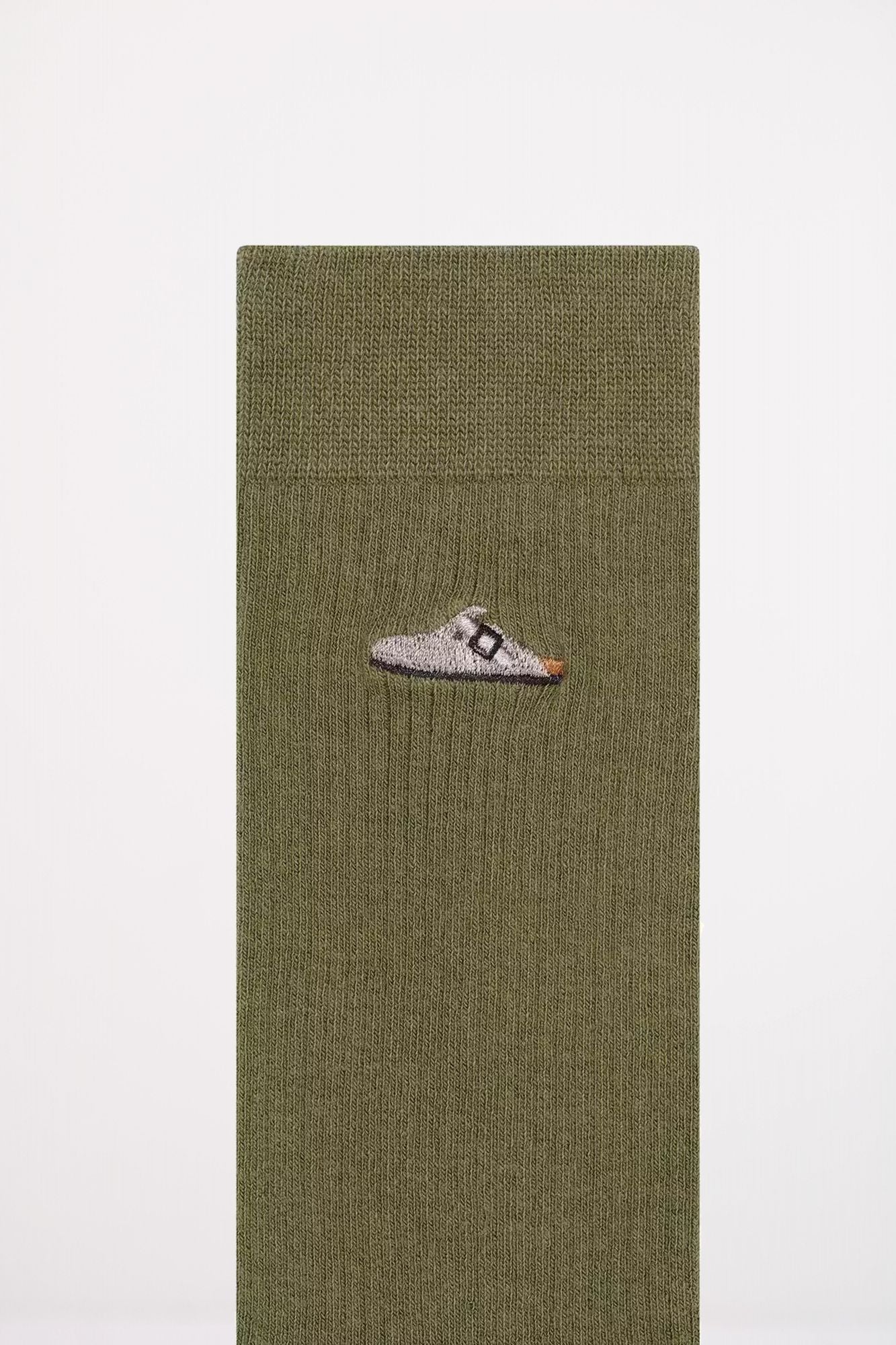 BIRKENSTOCK COTTON RIBBED SOCKS en color VERDE (2)