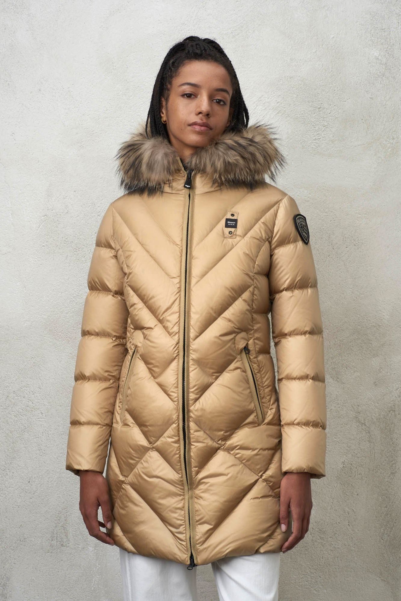 BLAUER TRENCH LUNGHI en color BRONCE (1)