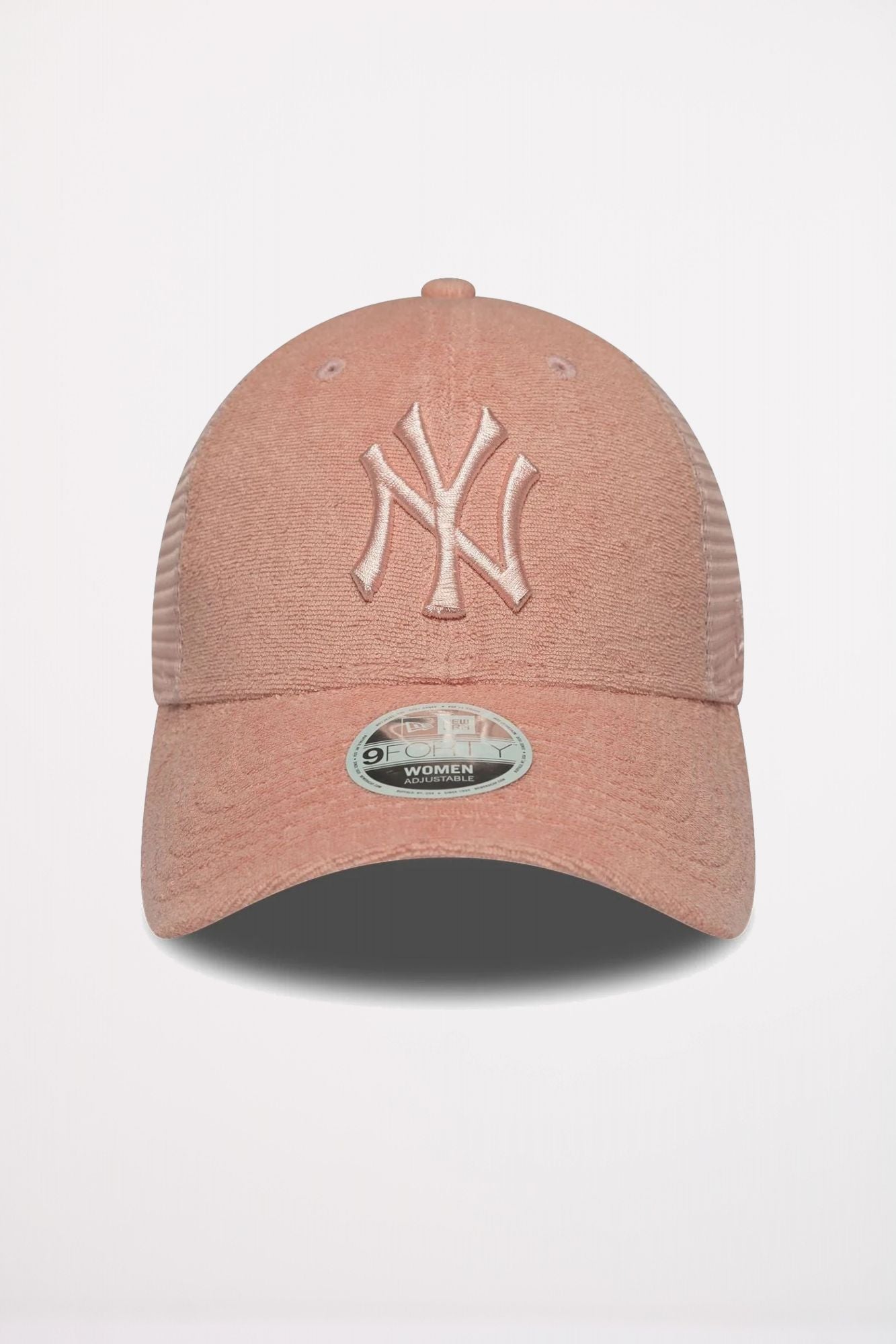 NEW ERA NEW YORK YANKEES WOMENS FABRIC PASTEL PINK 9FORTY TRUCKER ADJUST en color ROSA (2)
