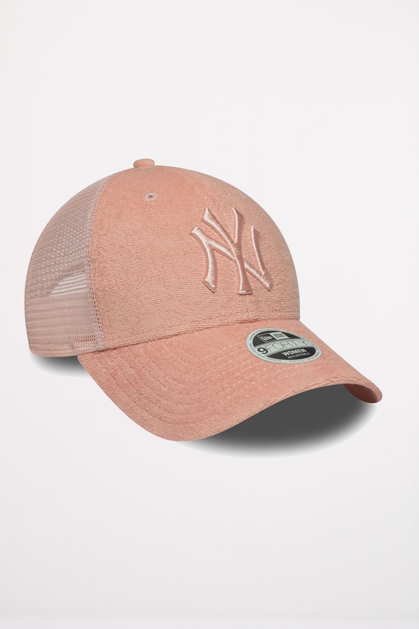 NEW ERA NEW YORK YANKEES WOMENS FABRIC PASTEL PINK 9FORTY TRUCKER ADJUST en color ROSA (3)