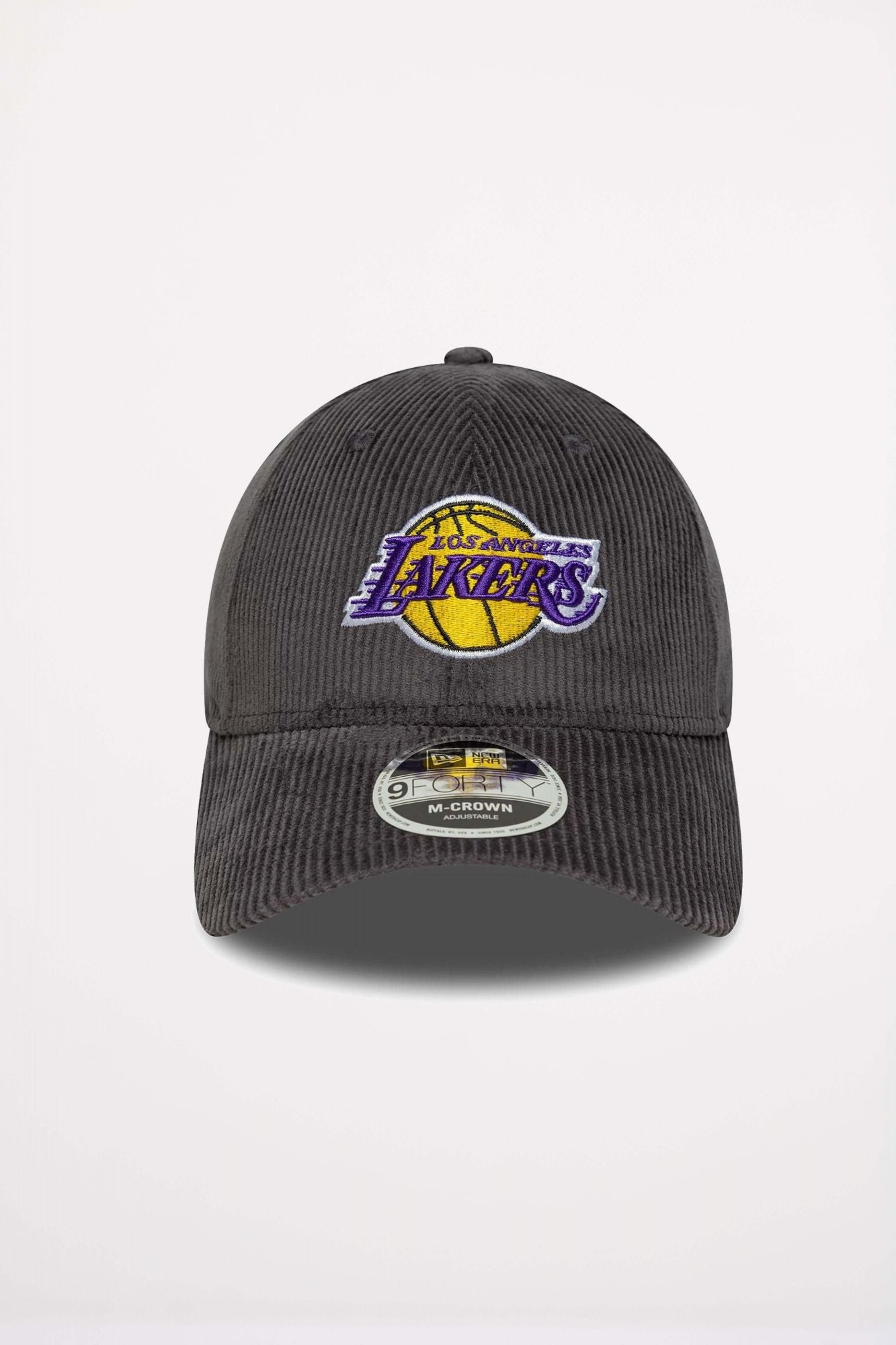 NEW ERA LA LAKERS MLB CORD DARK GREY 9FORTY M-CROWN en color GRIS (2)