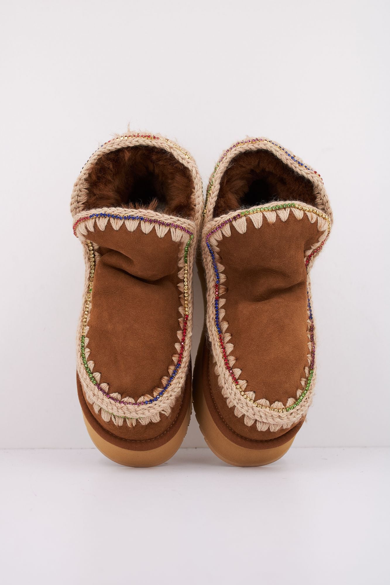 MOU ESKIMO 18 PLATFORM RHINESTONES en color MARRON (3)