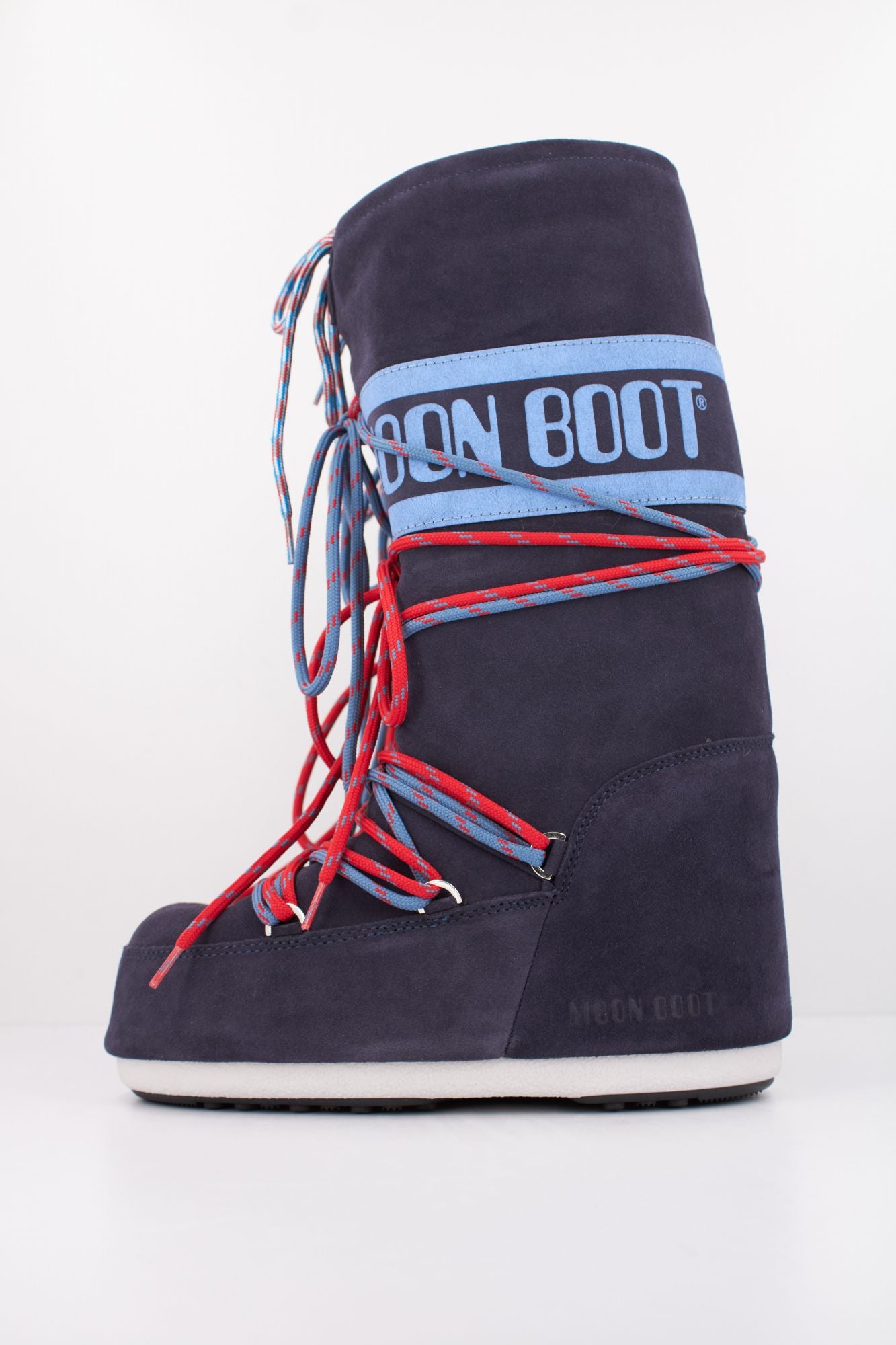 MOON BOOT  MB ICON SUEDE LACES  en color AZUL (1)