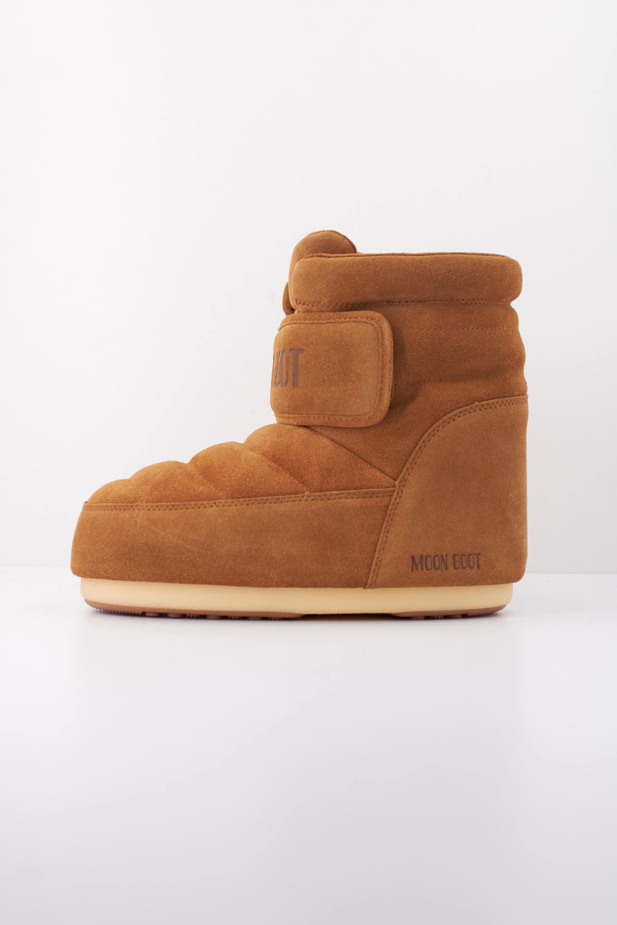 MOON BOOT MB ICON STRAP SUEDE en color MARRON CLARO (1)