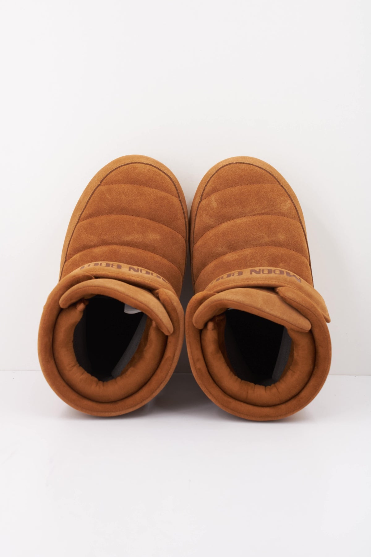 MOON BOOT MB ICON STRAP SUEDE en color MARRON CLARO (3)