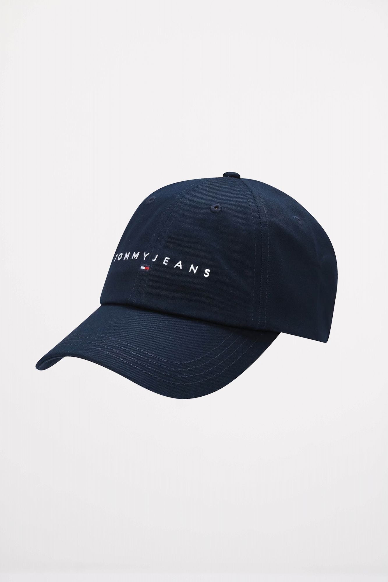 TOMMY JEANS LINEAR LOGO 6 PANEL CAP en color AZUL (1)