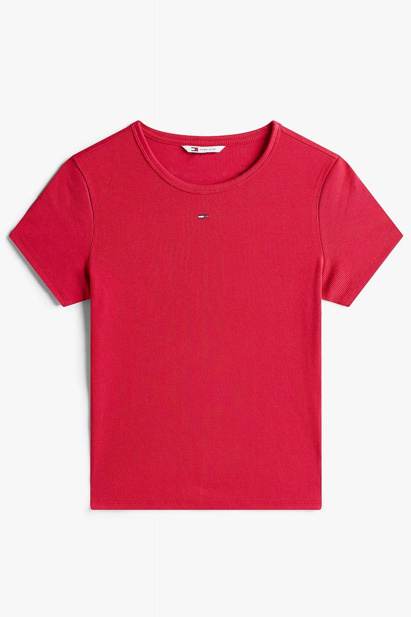 TOMMY JEANS TJW SLIM ESSENTIAL RIB S en color ROSA (2)