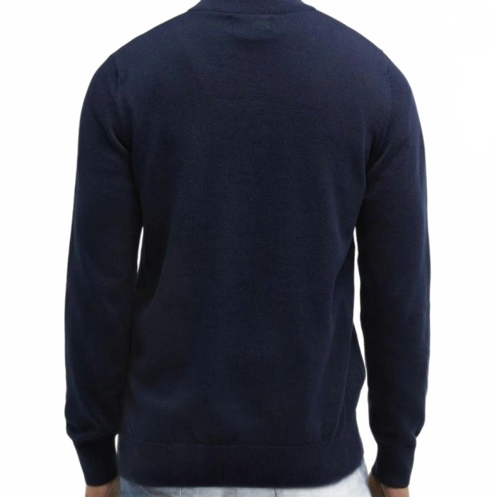 BARBOUR MKN1074NY91 COTTON HALF KNITTED en color AZUL (2)