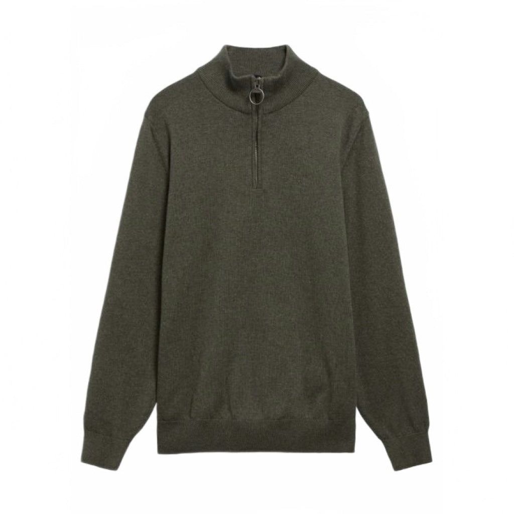 BARBOUR MKN1074OL91 COTTON HALF KNITTED en color GRIS (1)