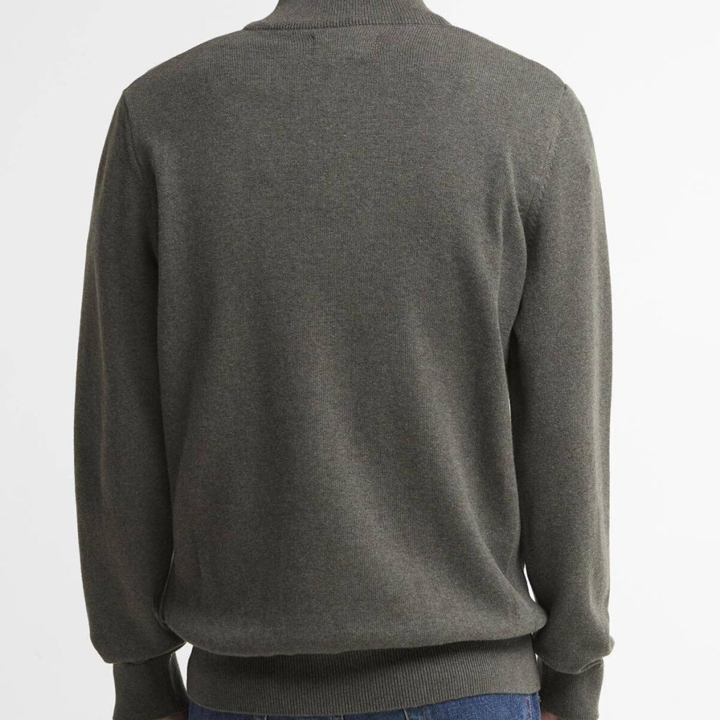 BARBOUR MKN1074OL91 COTTON HALF KNITTED en color GRIS (3)