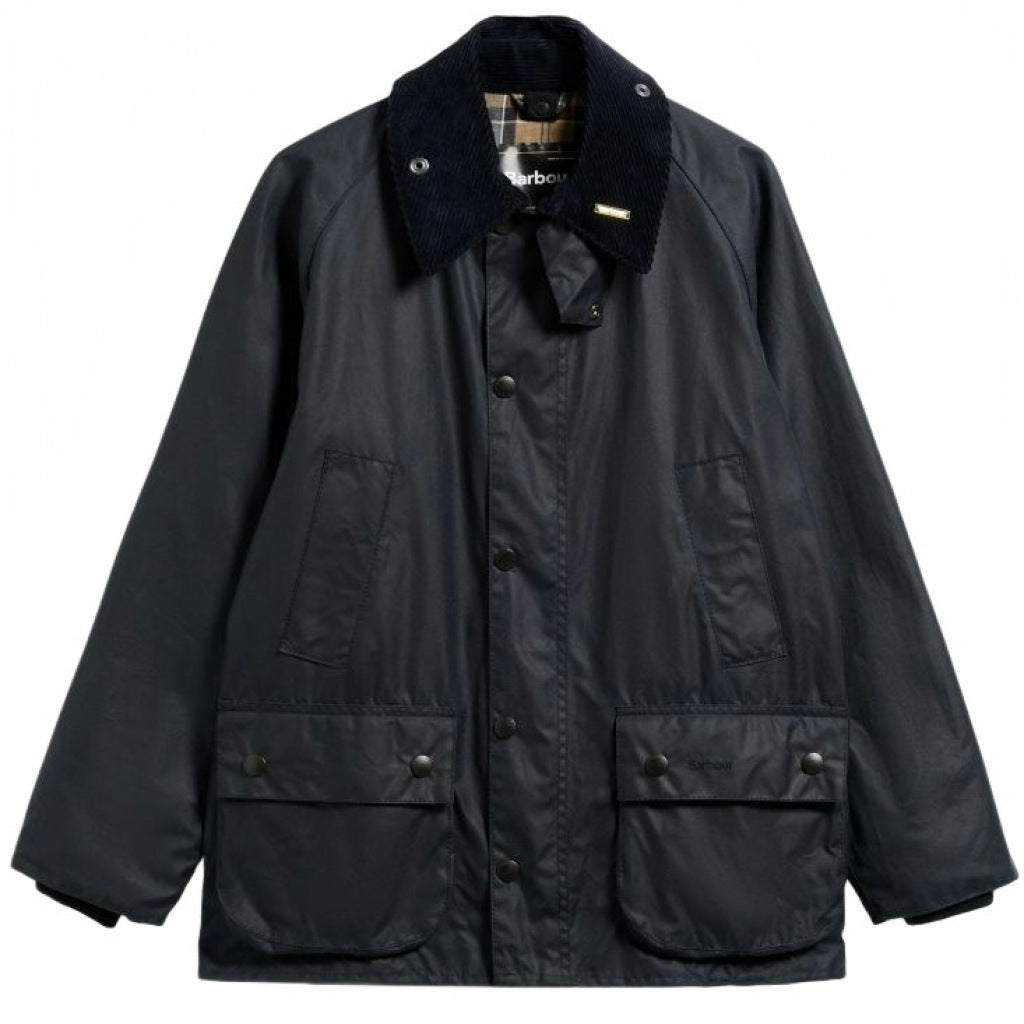 BARBOUR MWX0018NY91 BEDALE WAX JACKET en color AZUL (1)