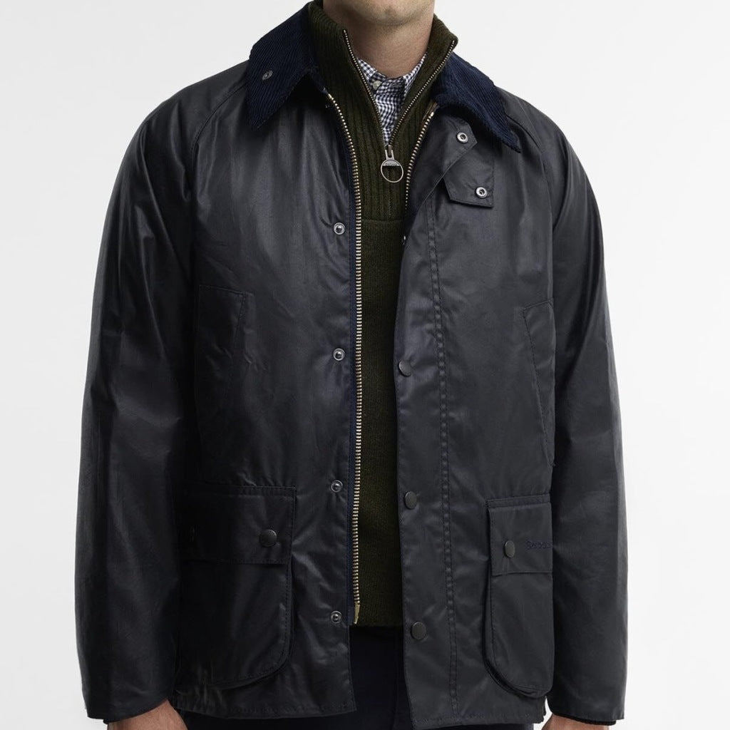 BARBOUR MWX0018NY91 BEDALE WAX JACKET en color AZUL (3)