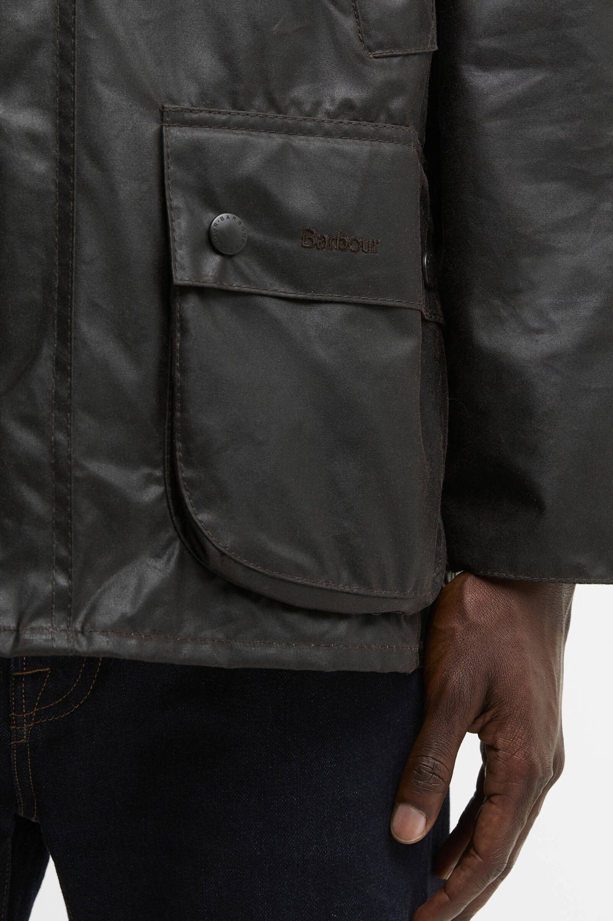 BARBOUR MWX0018SG91 BEDALE WAX JACKET en color NEGRO (12)