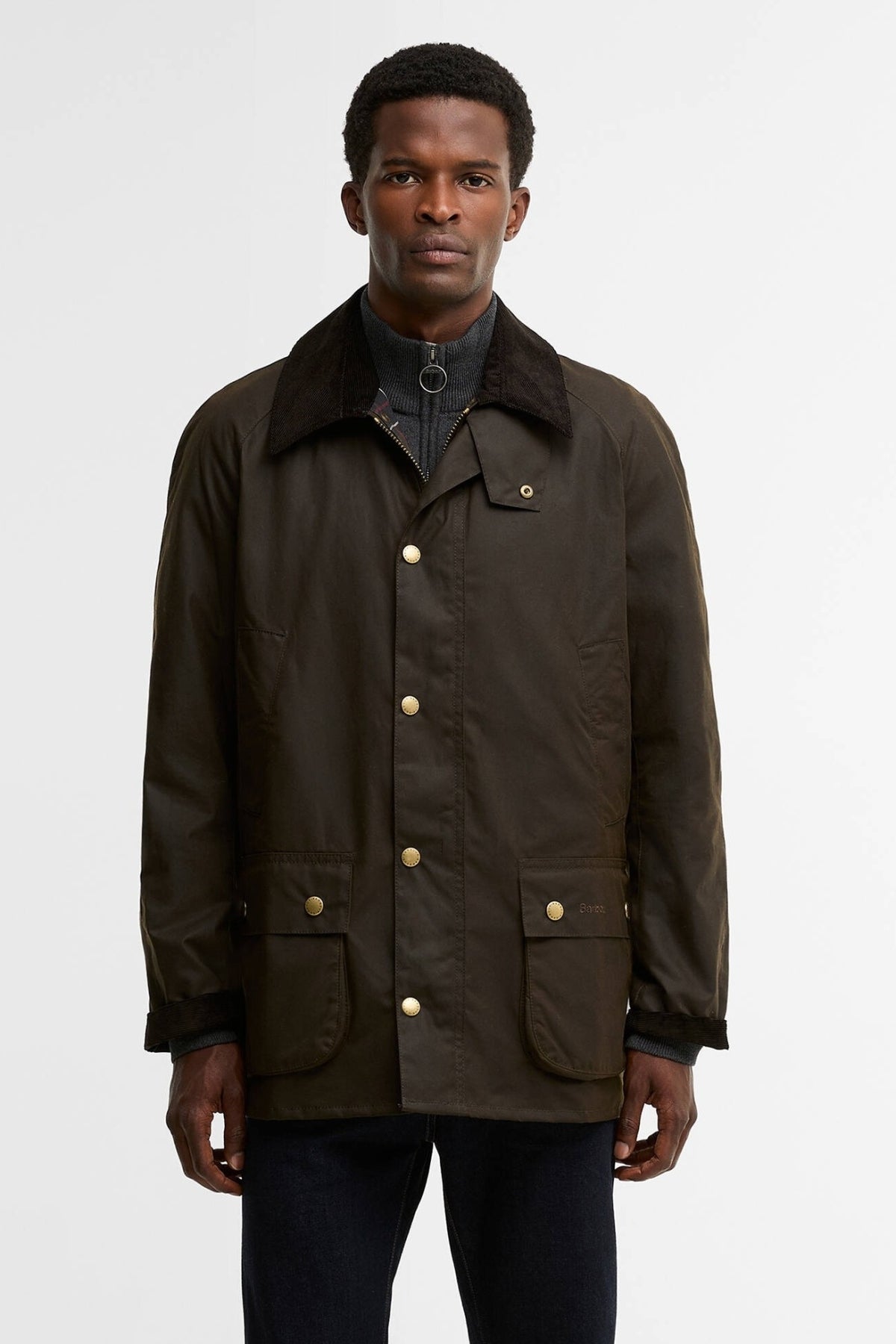 BARBOUR MWX0339OL71 ASHBY WAX JACKET en color MARRON (11)