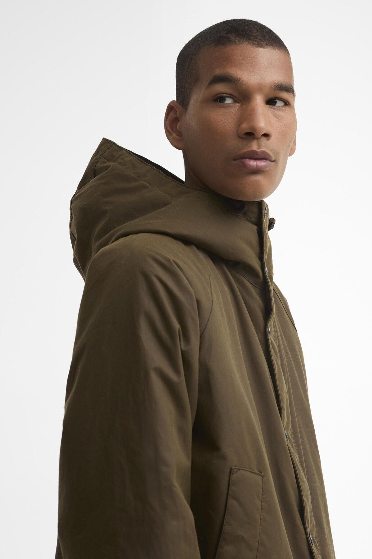 BARBOUR BEDALE WAXED PARKA MWX2494BR71 en color VERDE (5)