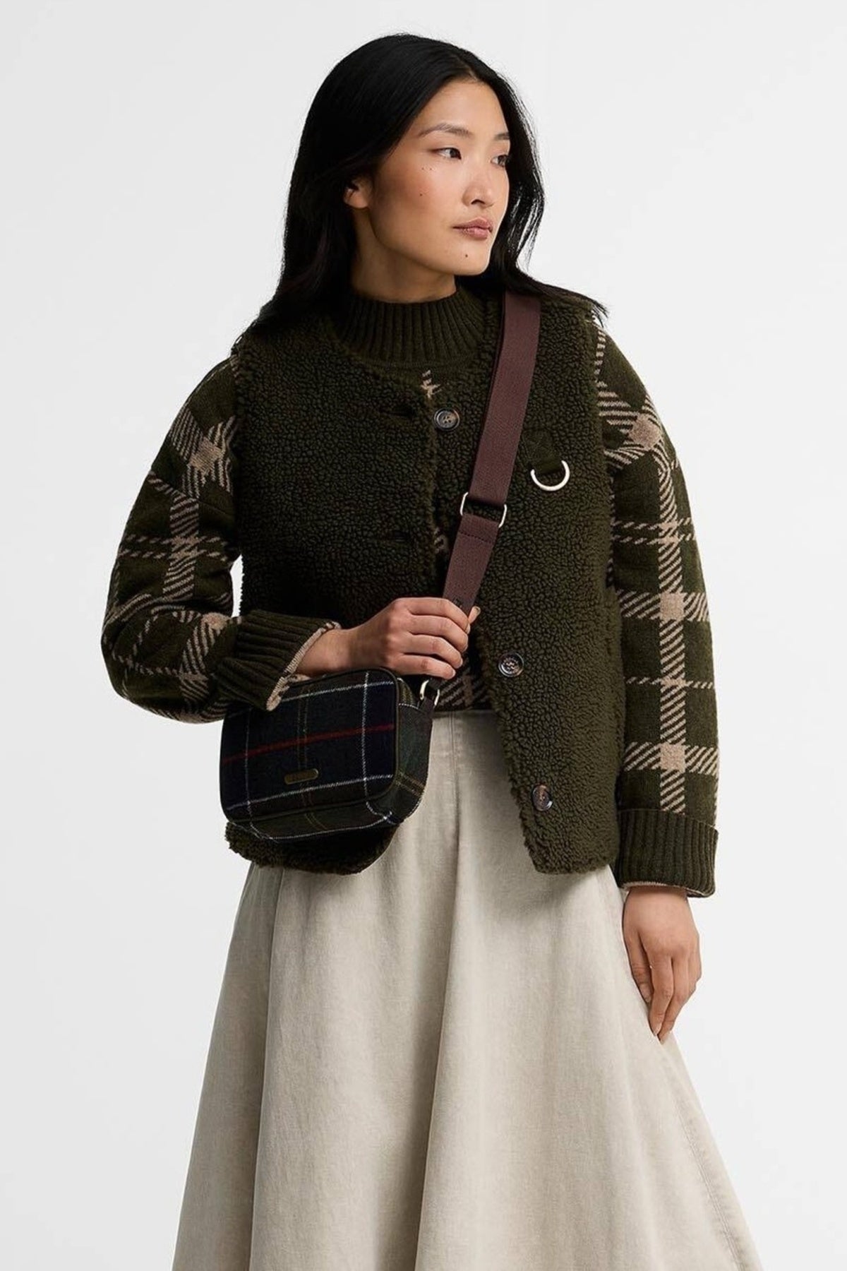 BARBOUR CONTINE TARTAN MINI CROSSBODY LBA0543TN11 en color MULTICOLOR (1)