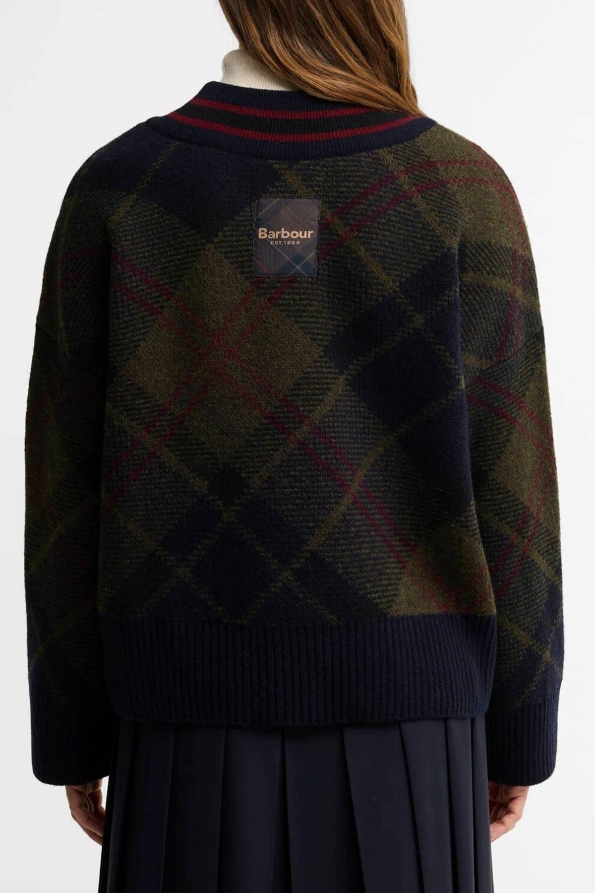 BARBOUR SHAE V-NECK TARTAN JUMPER LKN1841TN43 en color MULTICOLOR (2)