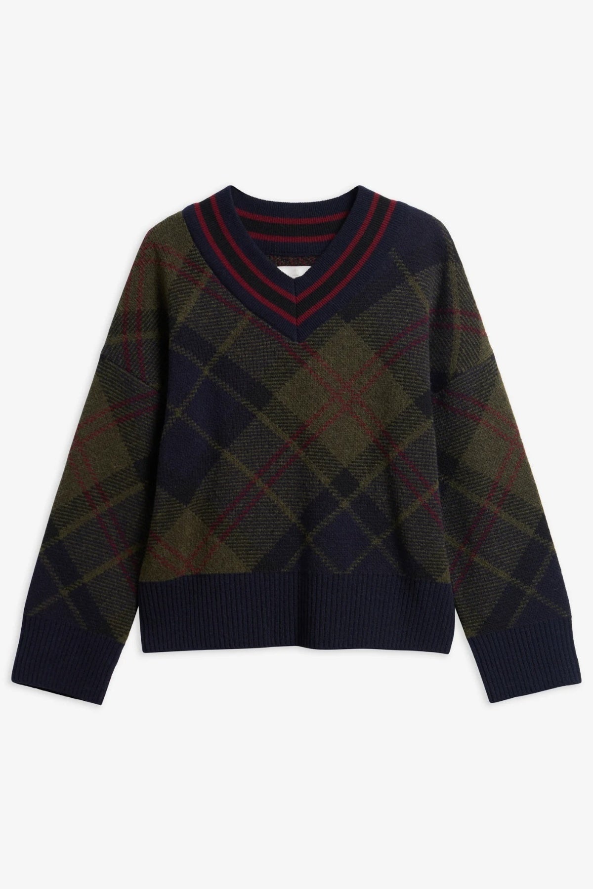 BARBOUR SHAE V-NECK TARTAN JUMPER LKN1841TN43 en color MULTICOLOR (3)