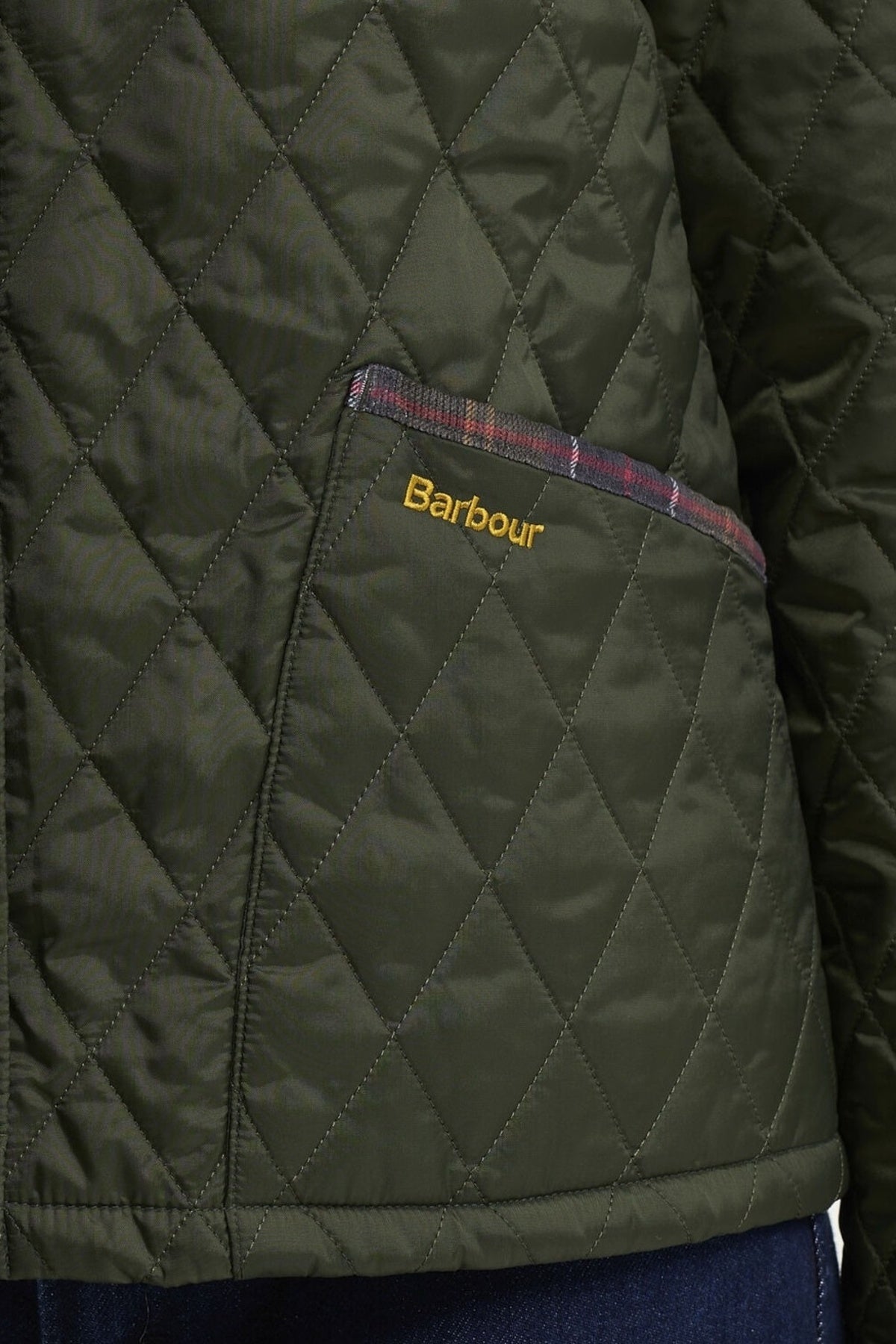 BARBOUR ICONS TARTAN COLLAR CROPPED LIDDESDALE LQU1934OL74 en color VERDE (4)