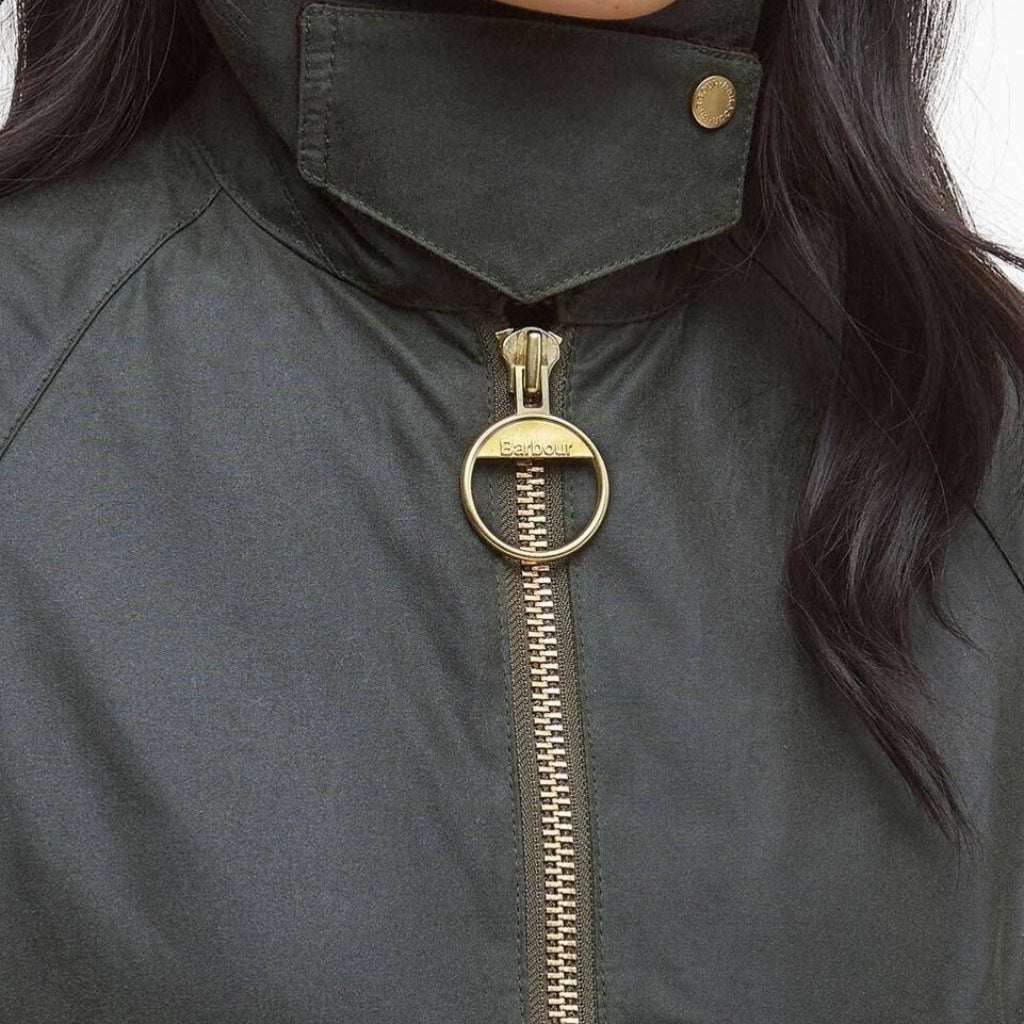BARBOUR LWX1482OL52 BARBOUR ARLENE WAX en color VERDE (4)