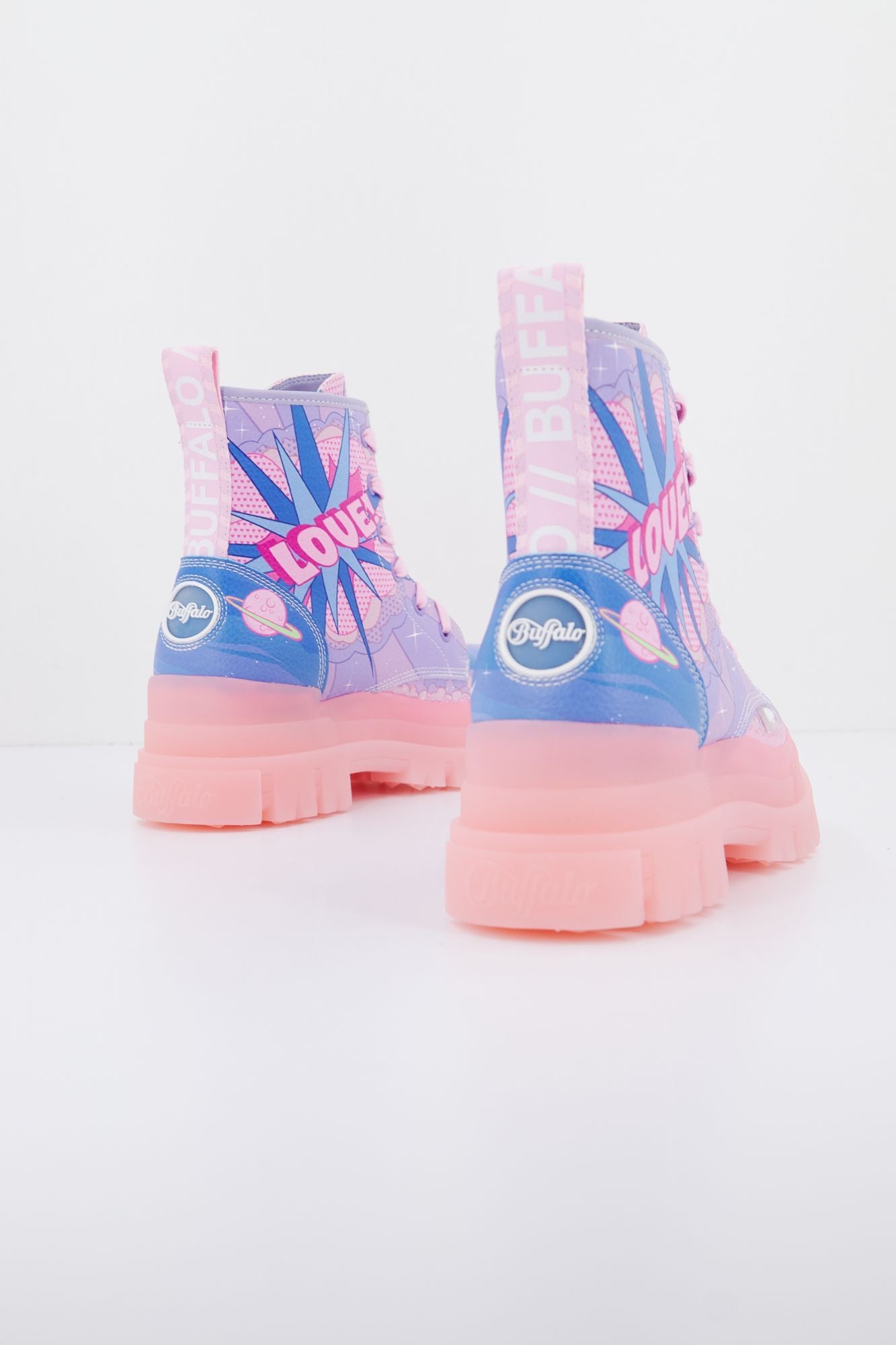 BUFFALO ASPHA LACE UP HI en color VIOLETA (3)