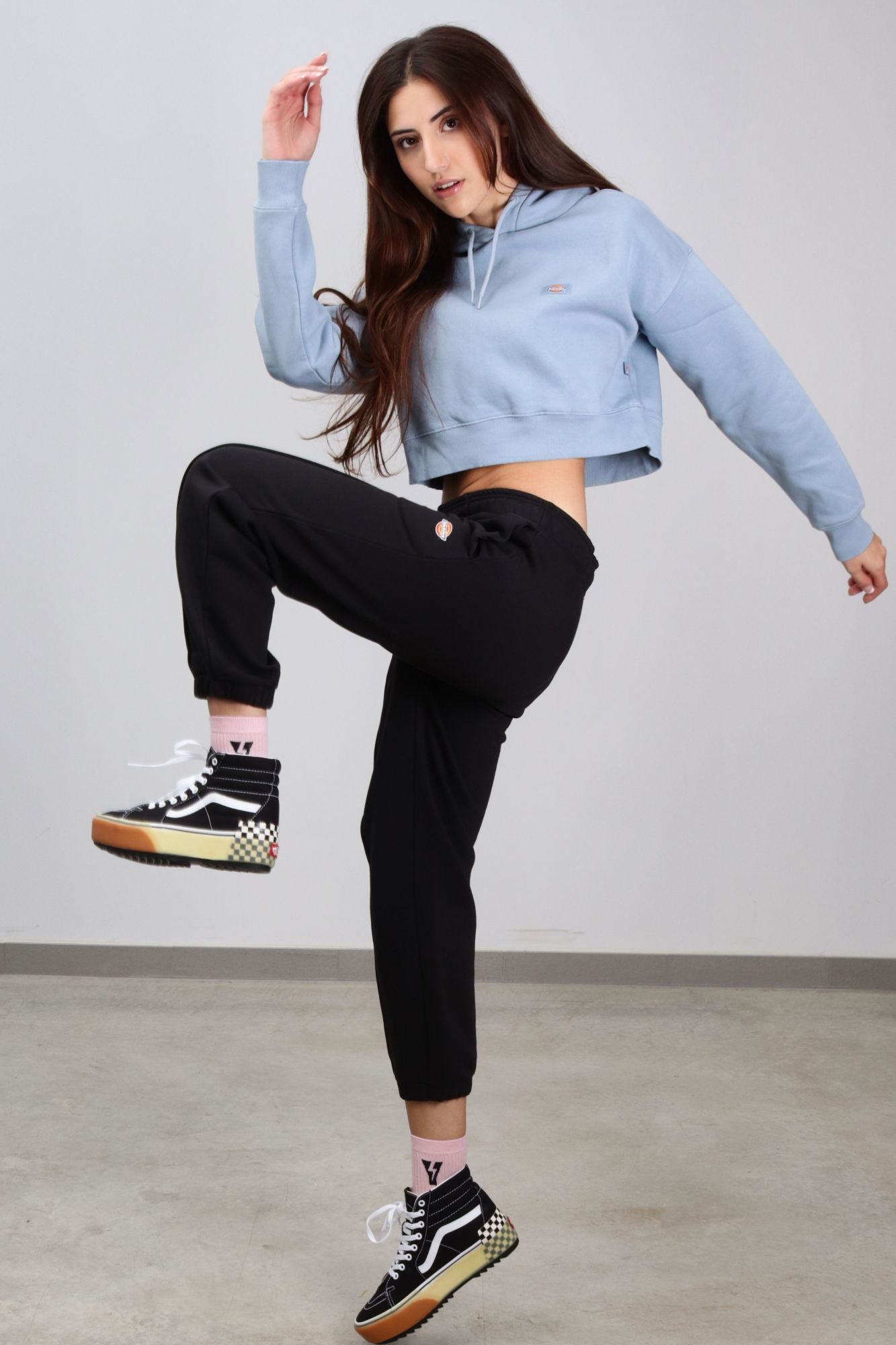 DICKIES OAKPORT CROPPED HOODIE en color AZUL (3)