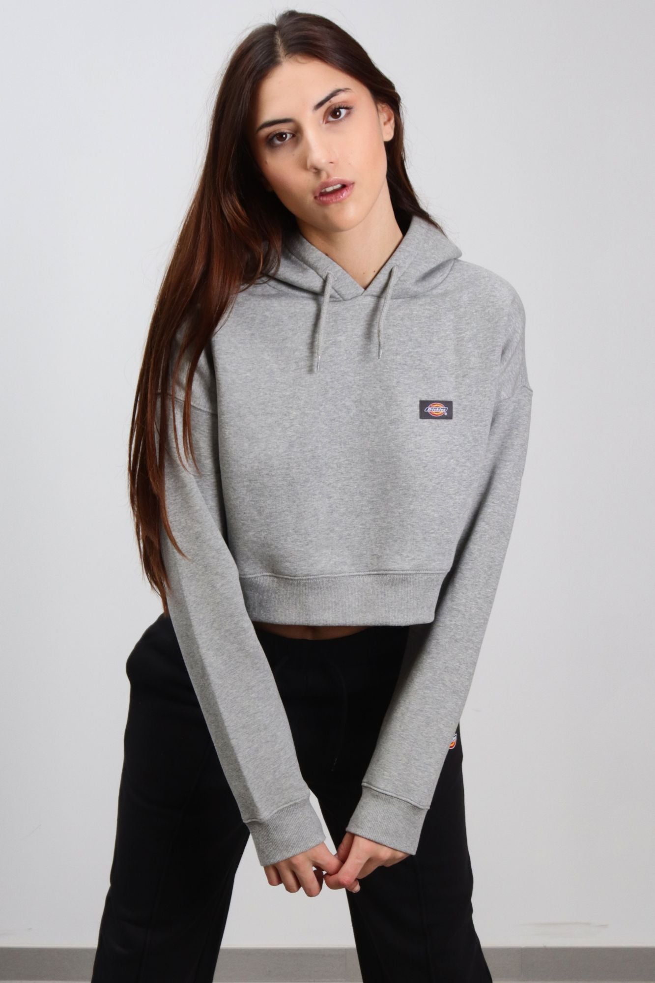 DICKIES OAKPORT CROPPED HOODIE en color GRIS (1)