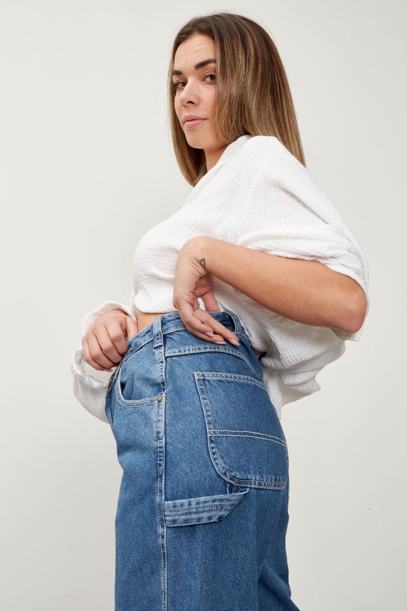 DICKIES PANTALÓN  ELLENDALE DENIM en color AZUL (4)