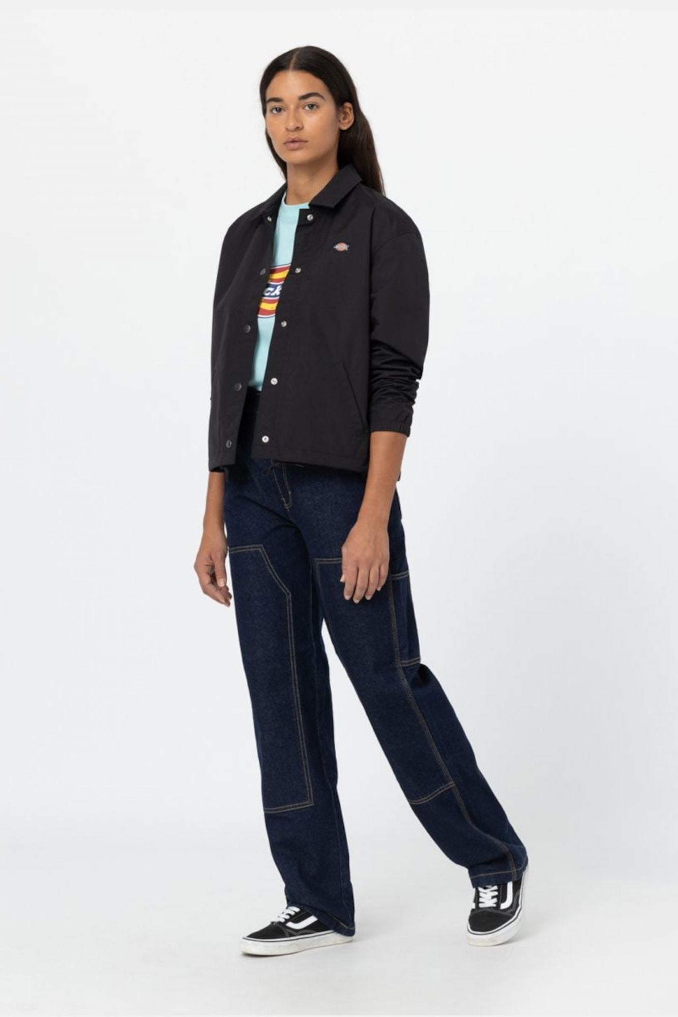 DICKIES OAKPORT CROPPED COACH en color NEGRO (4)