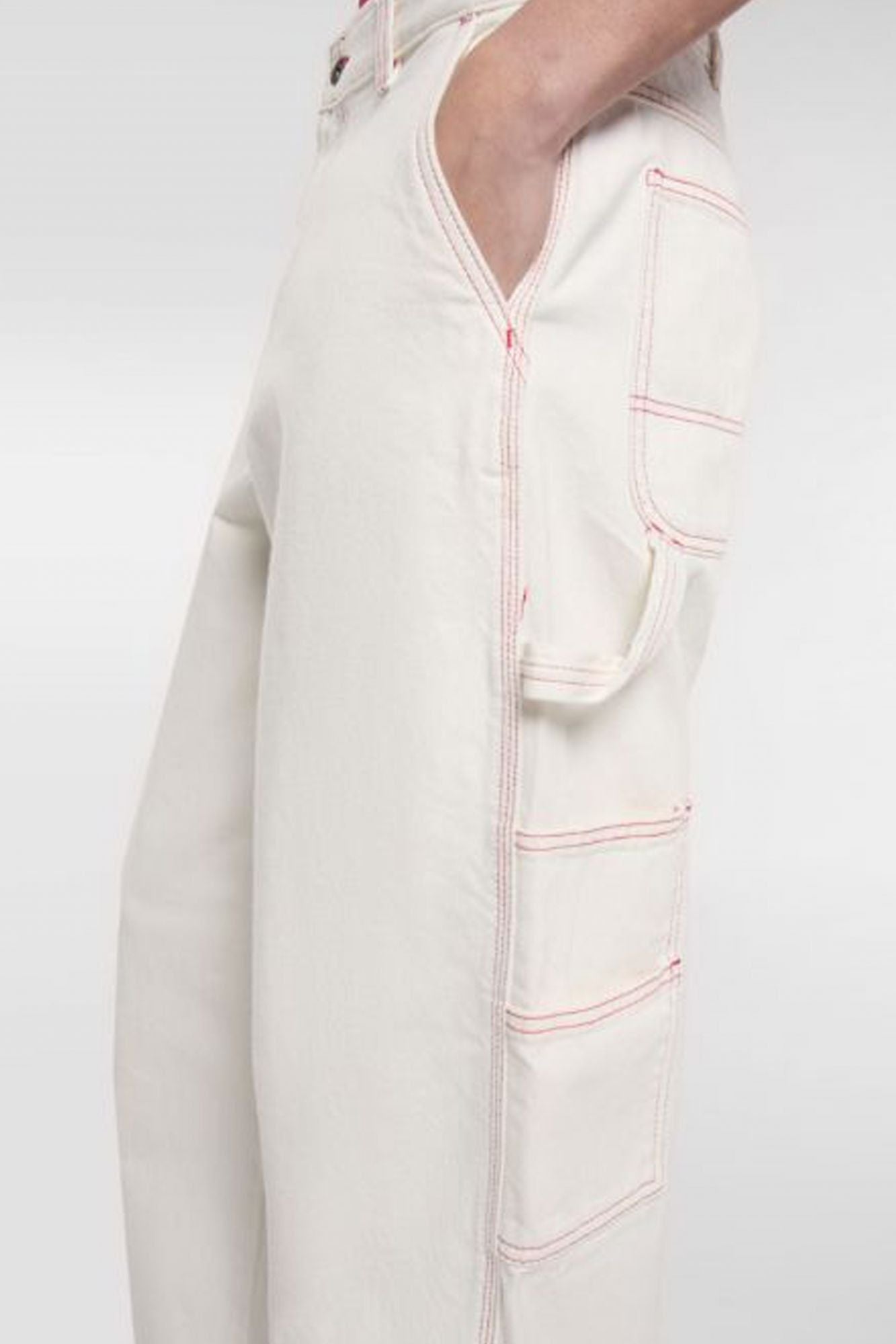 DICKIES  LOOSE DENIM PAINTER en color BLANCO (3)