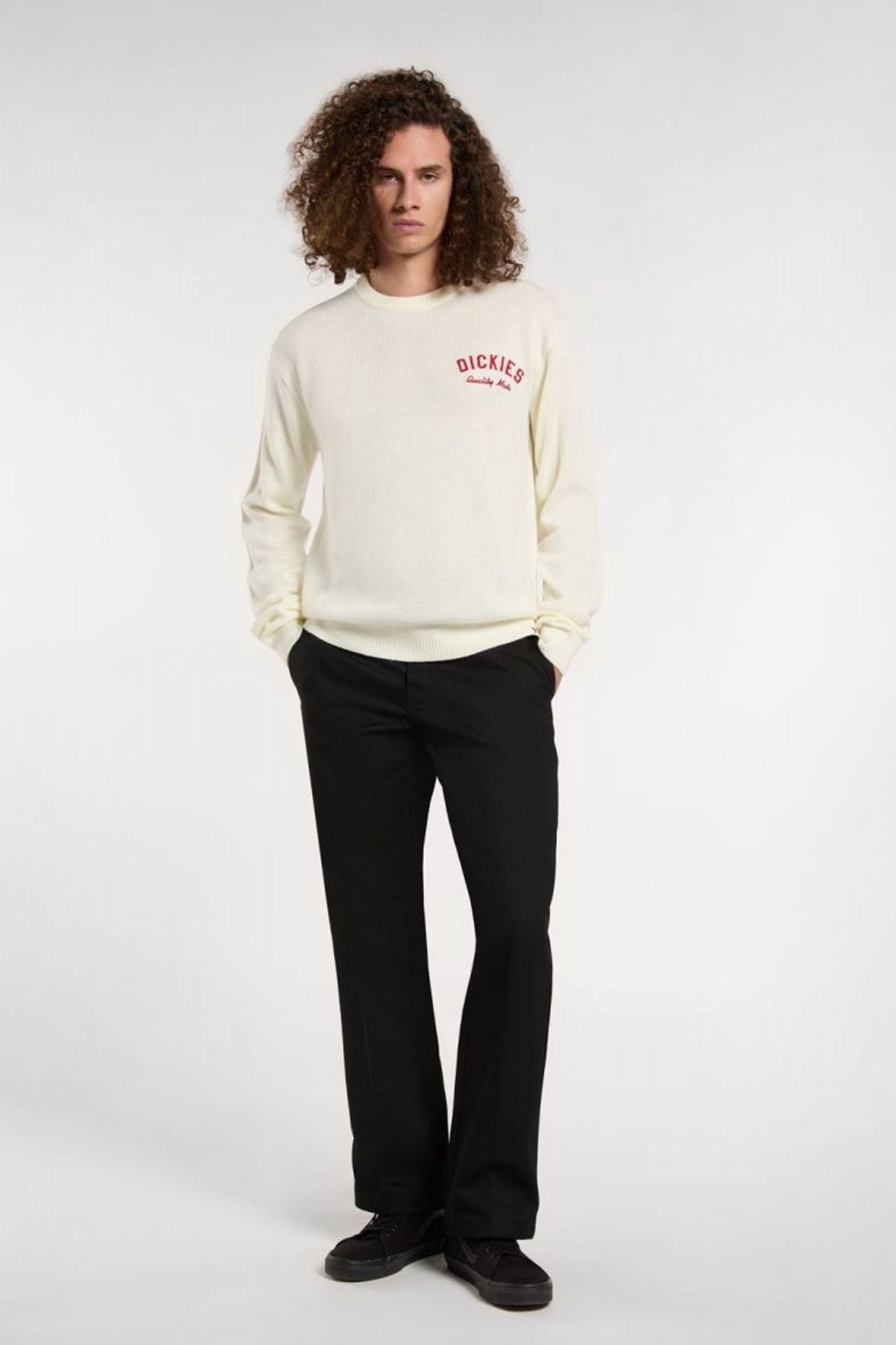 DICKIES UNIFORM SWEATER EGRET en color BLANCO (4)
