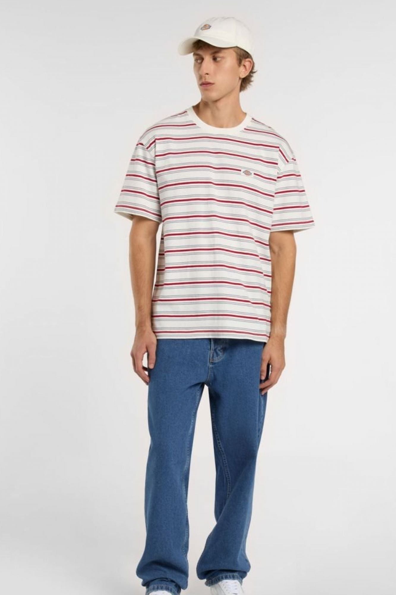 DICKIES LEWISTOWN STRIPE SS TE en color BLANCO (1)