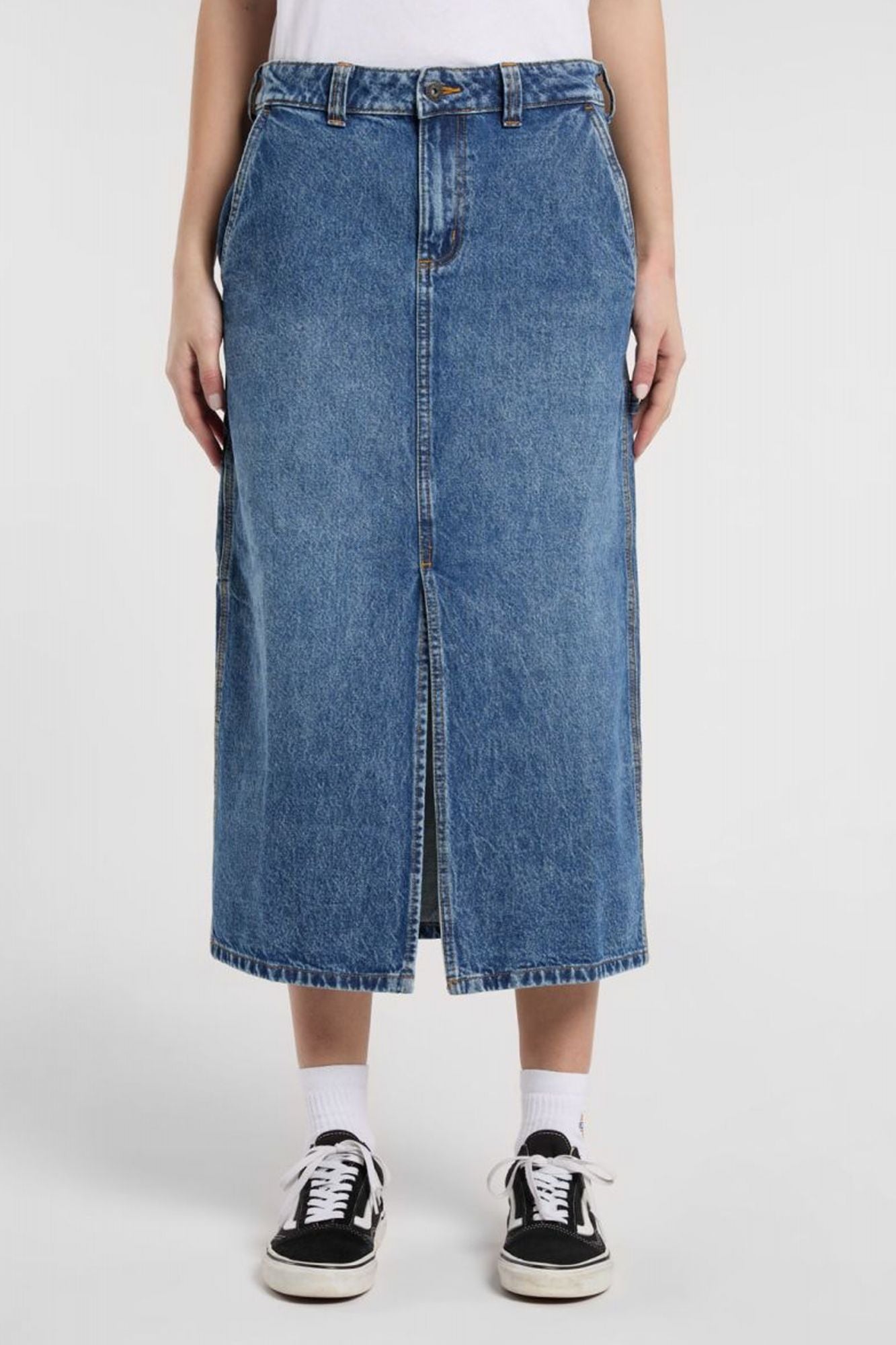 DICKIES DENIM CARPENTER SKIRT en color AZUL (1)